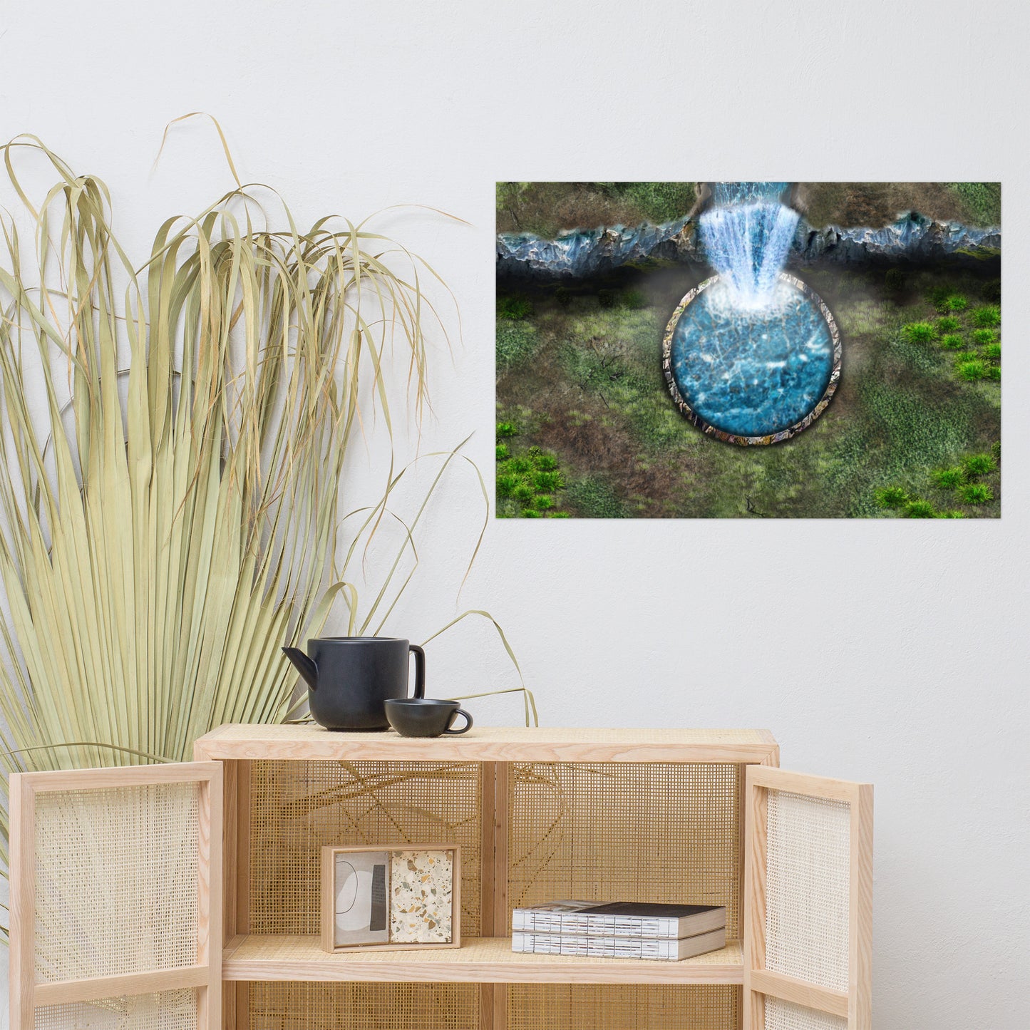 Waterfall Pond Poster