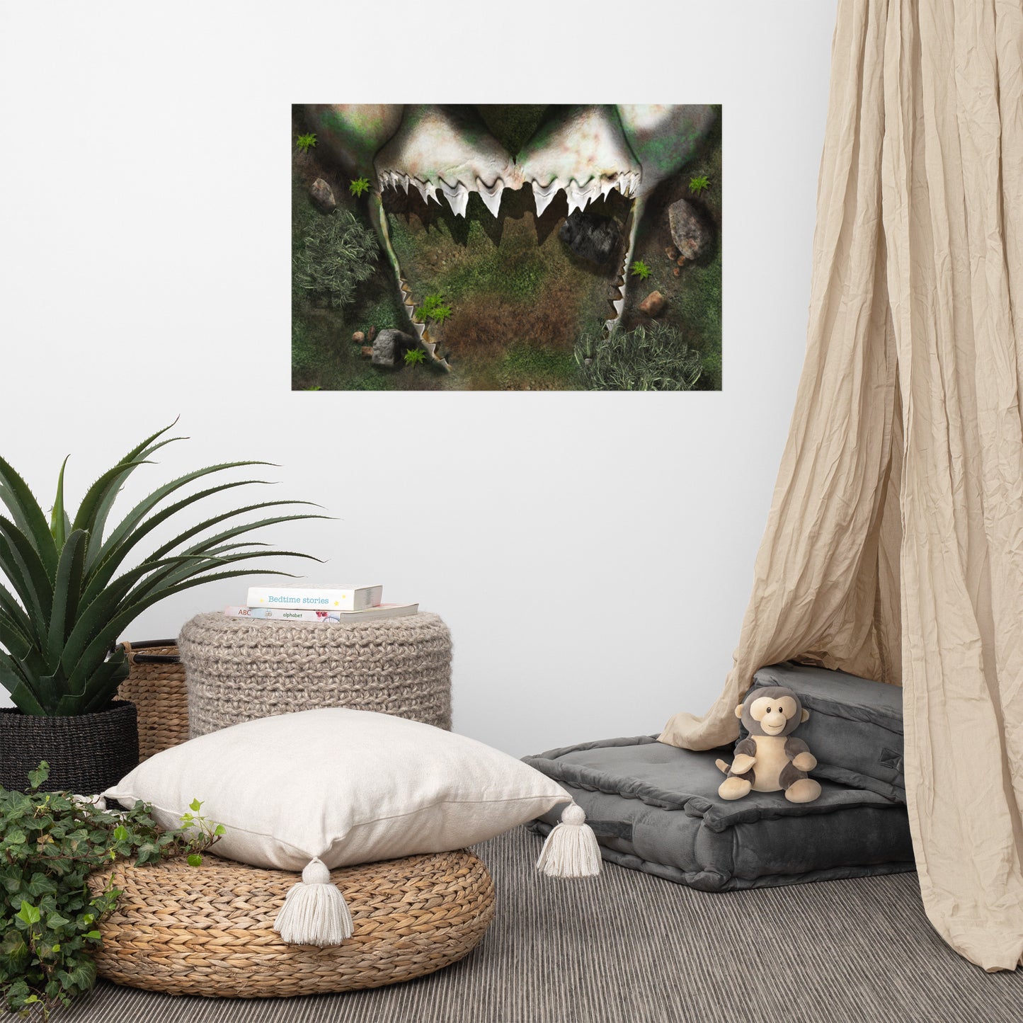 Fantasy Shark Cave Entrance Poster