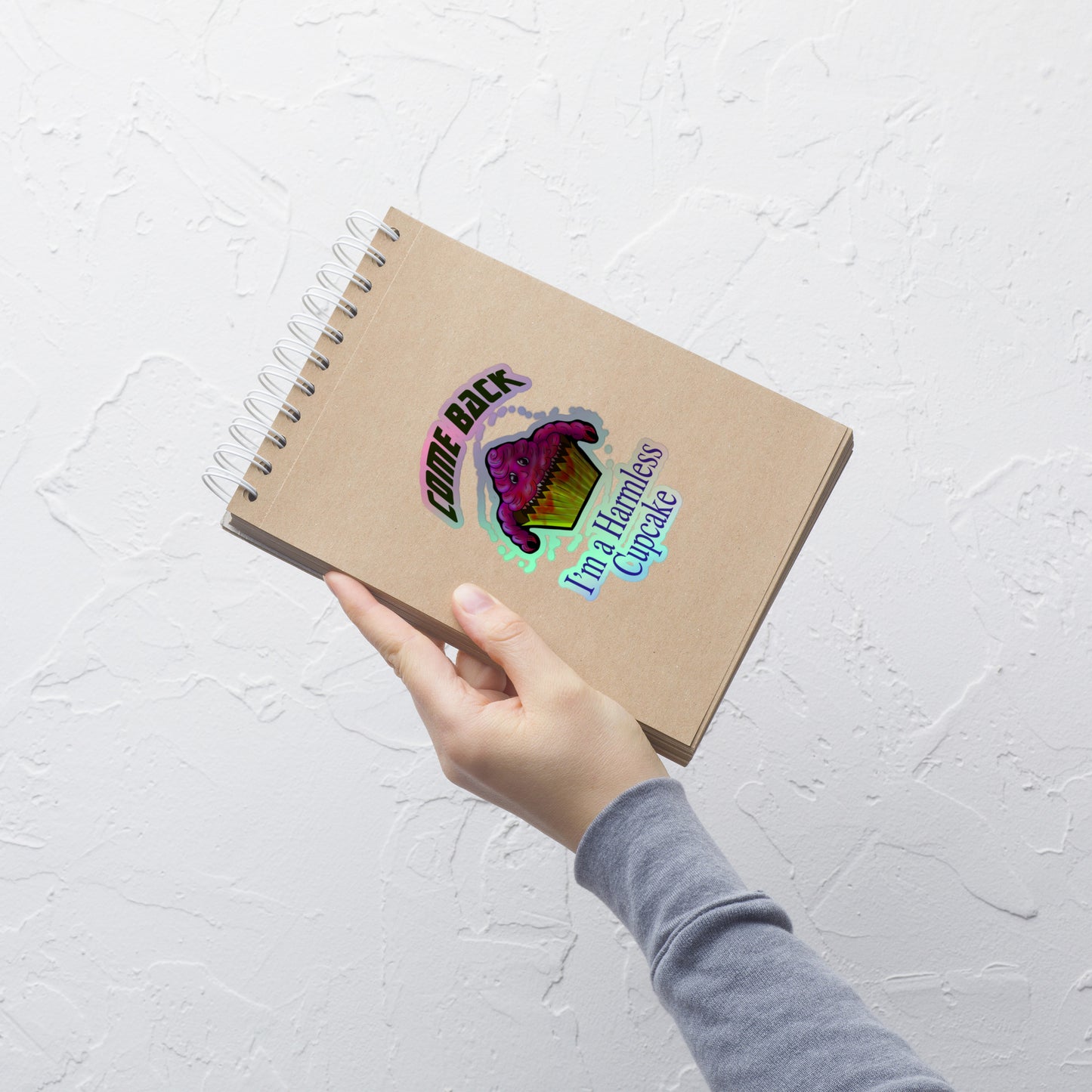 Harmless Cupcake Holographic stickers