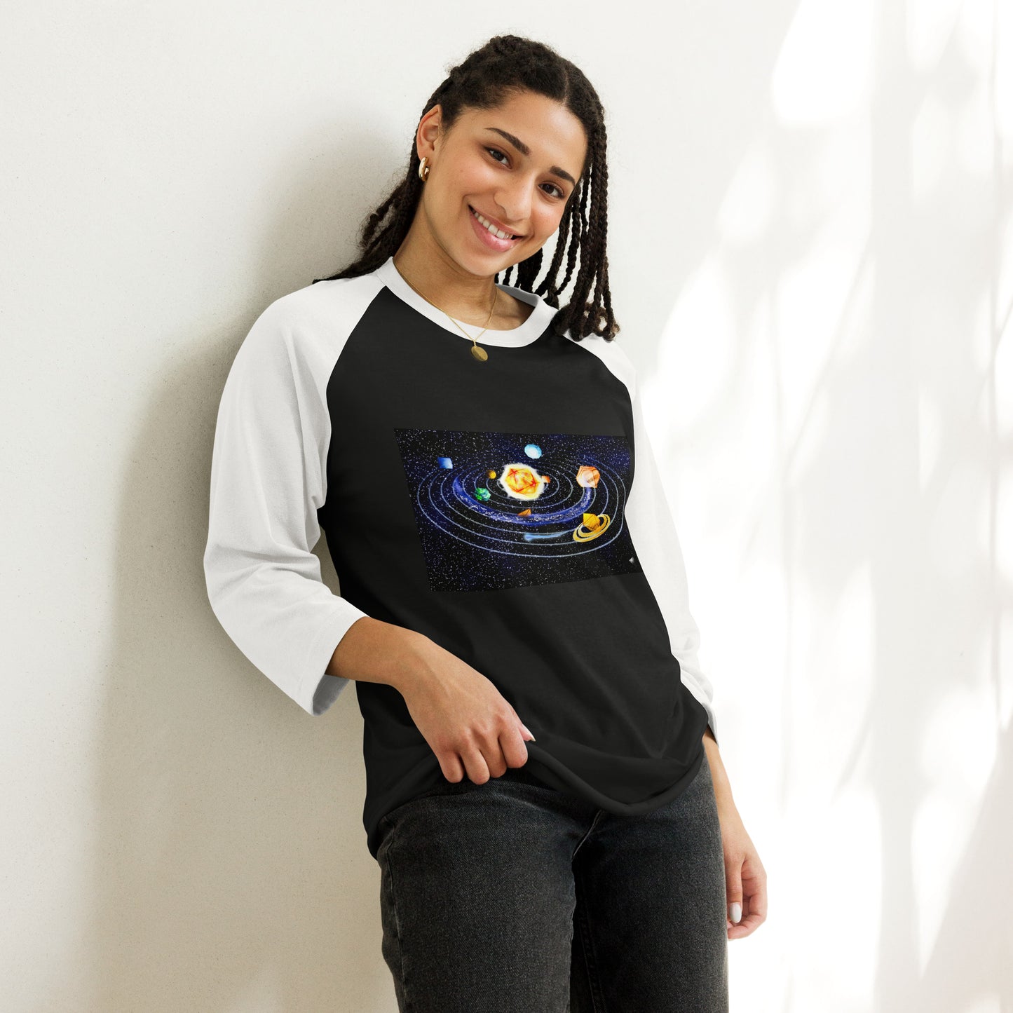 Dice Universe 3/4 sleeve raglan shirt