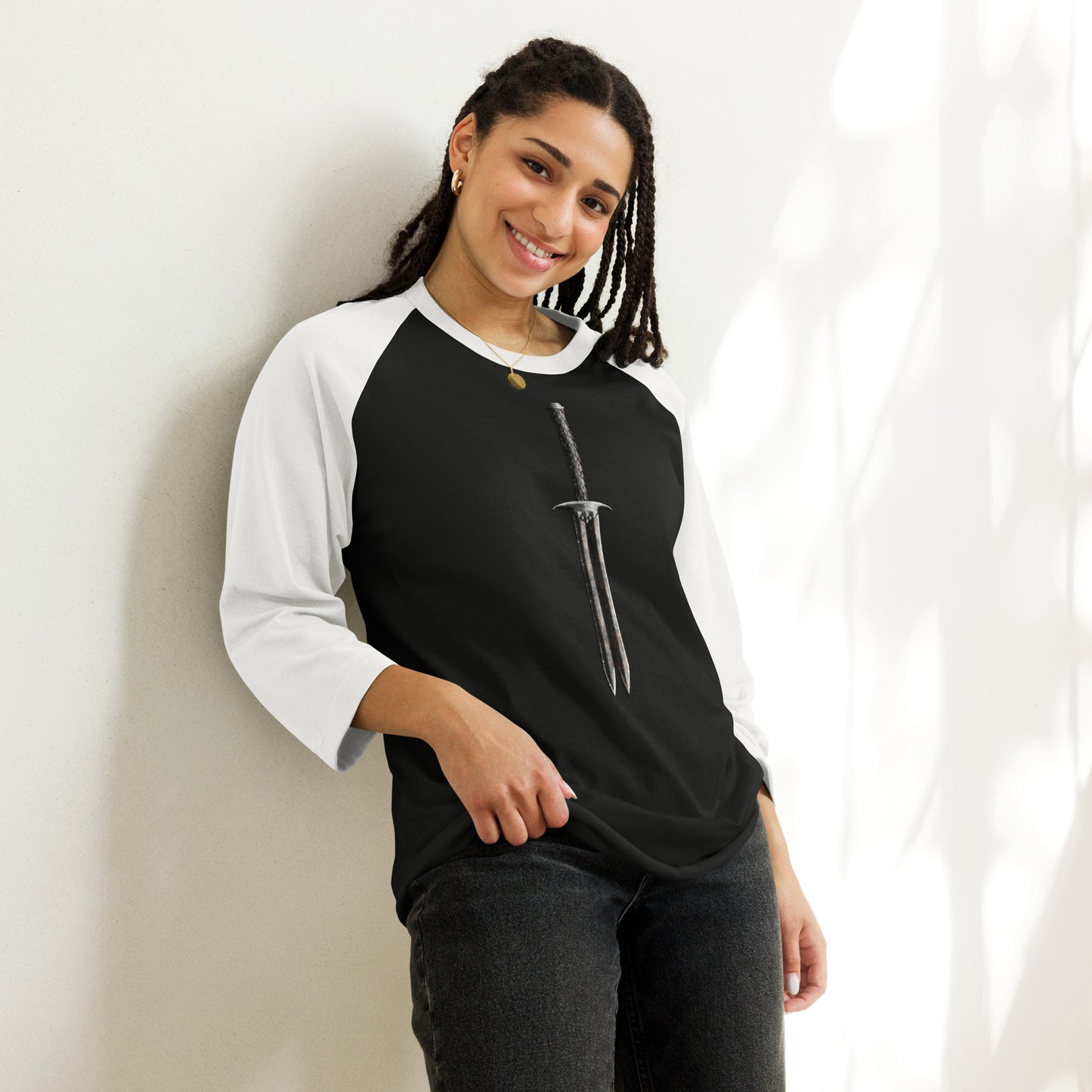 Double Blade Greatsword 3/4 sleeve raglan shirt