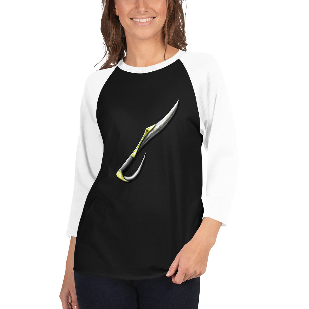 Golden Elven Shortsword 3/4 sleeve raglan shirt