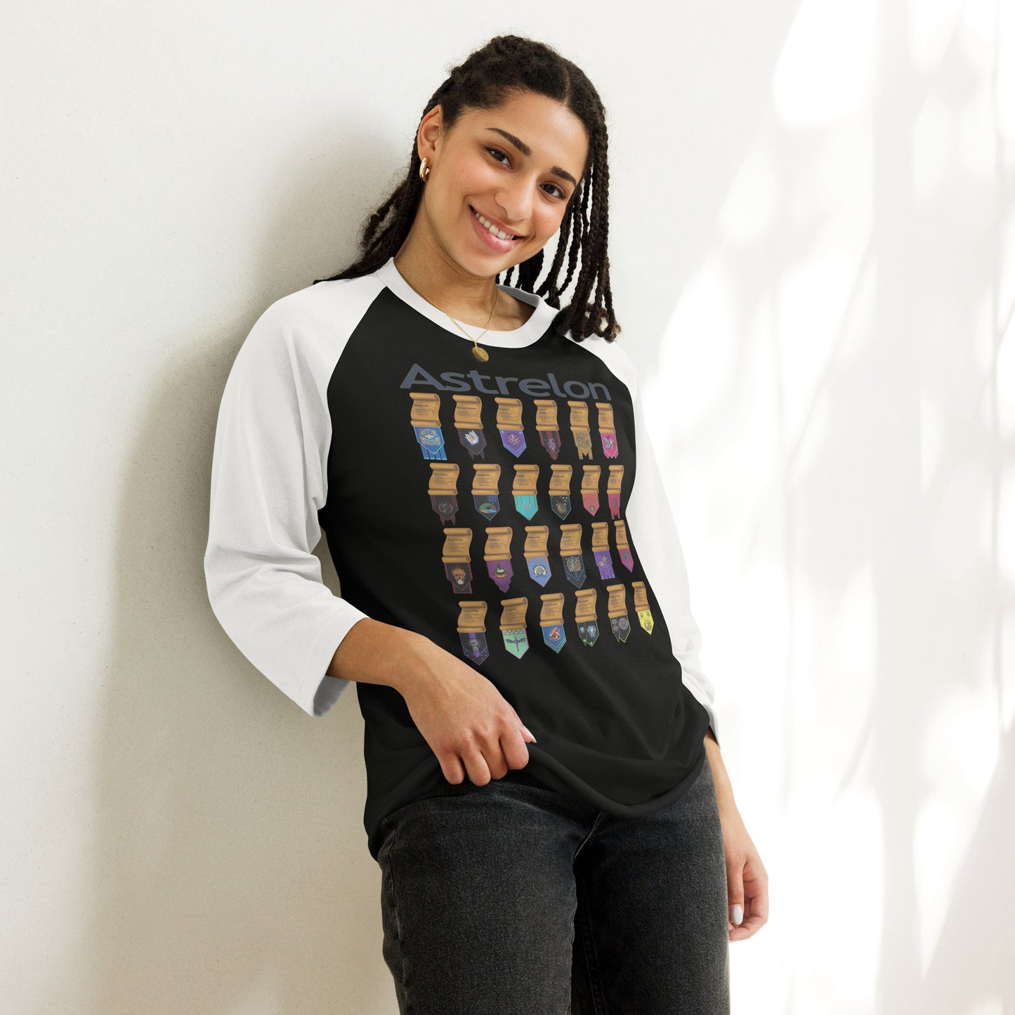 Astrelon Kingdoms 3/4 sleeve raglan shirt