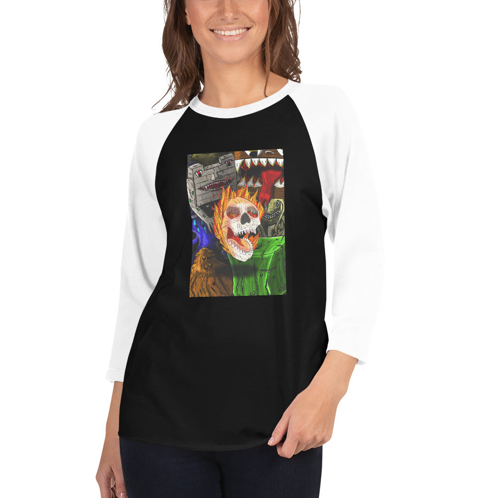 Classic Monster Collection 3/4 sleeve raglan shirt