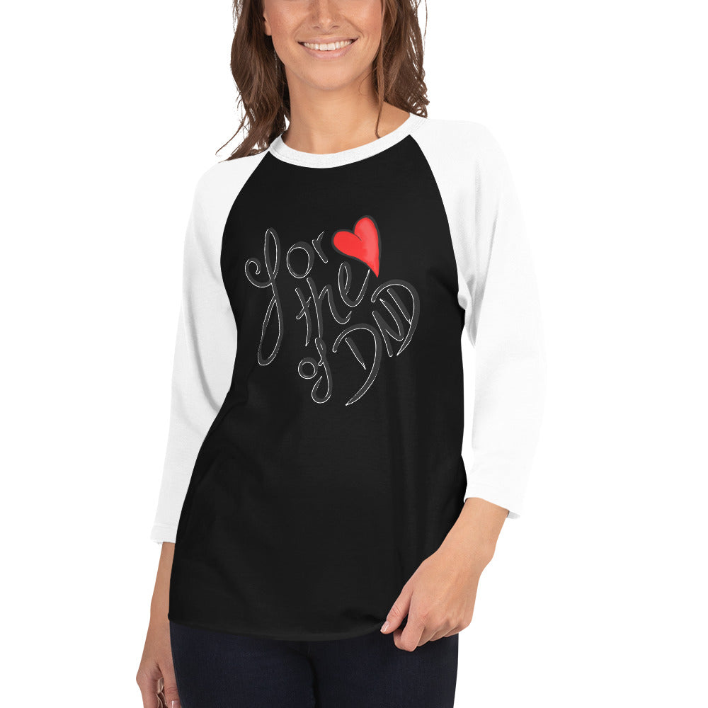 For the Love of DND 3/4 sleeve raglan shirt