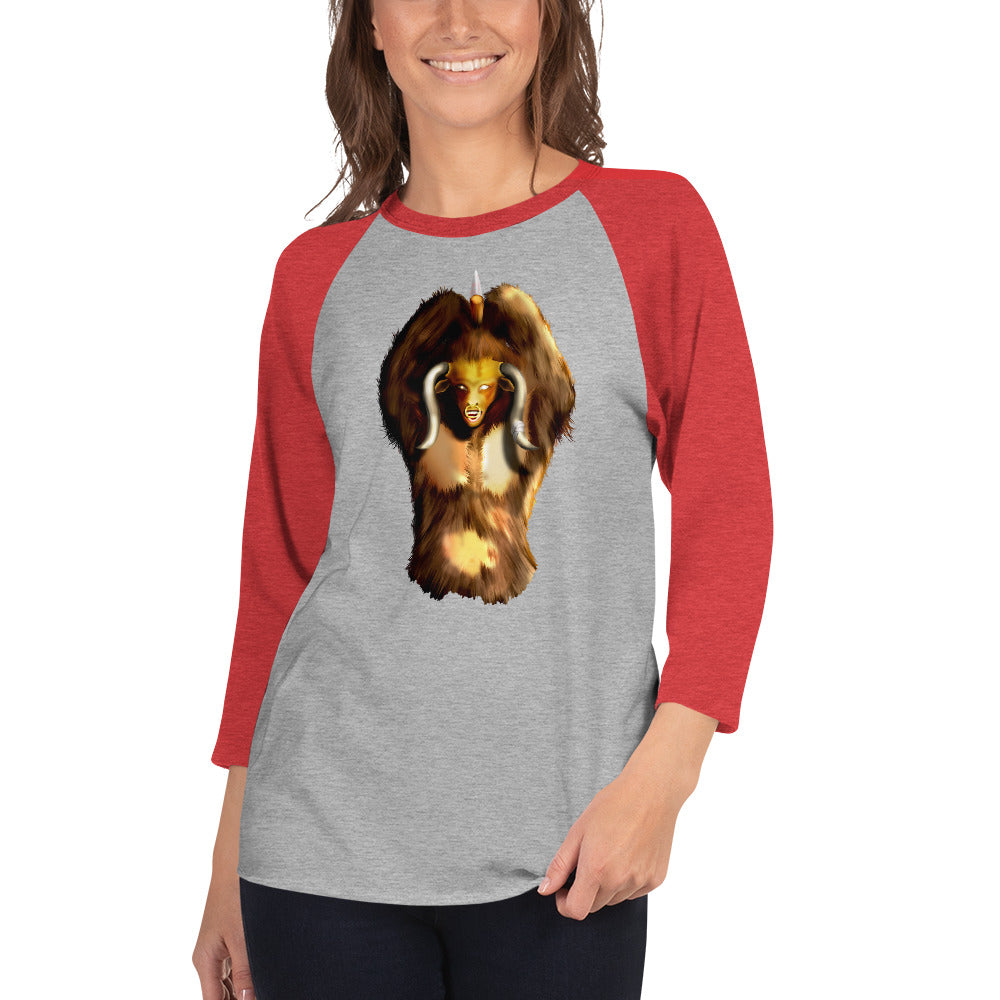 Raging Minotaur 3/4 sleeve raglan shirt