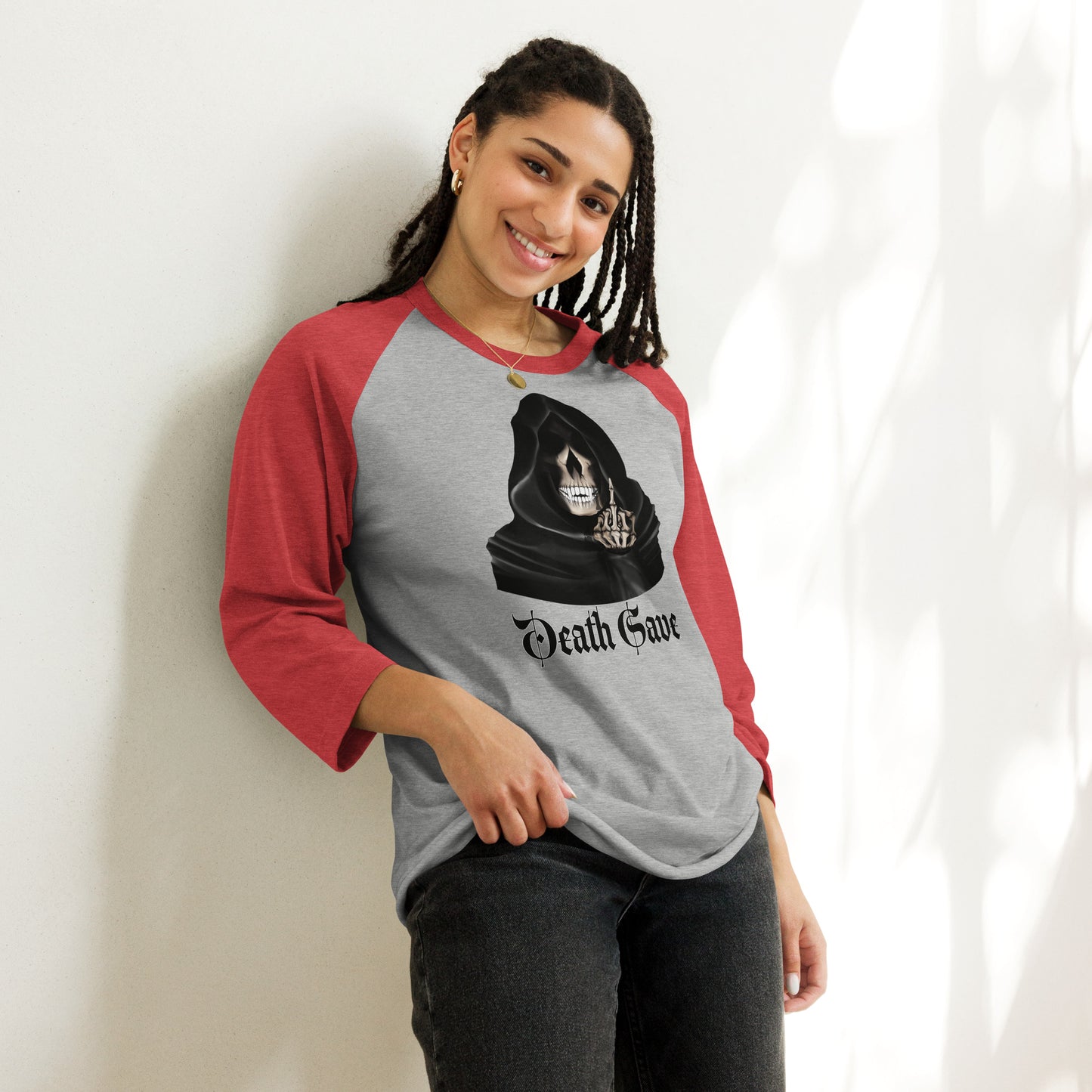 F_You Death Save 3/4 sleeve raglan shirt
