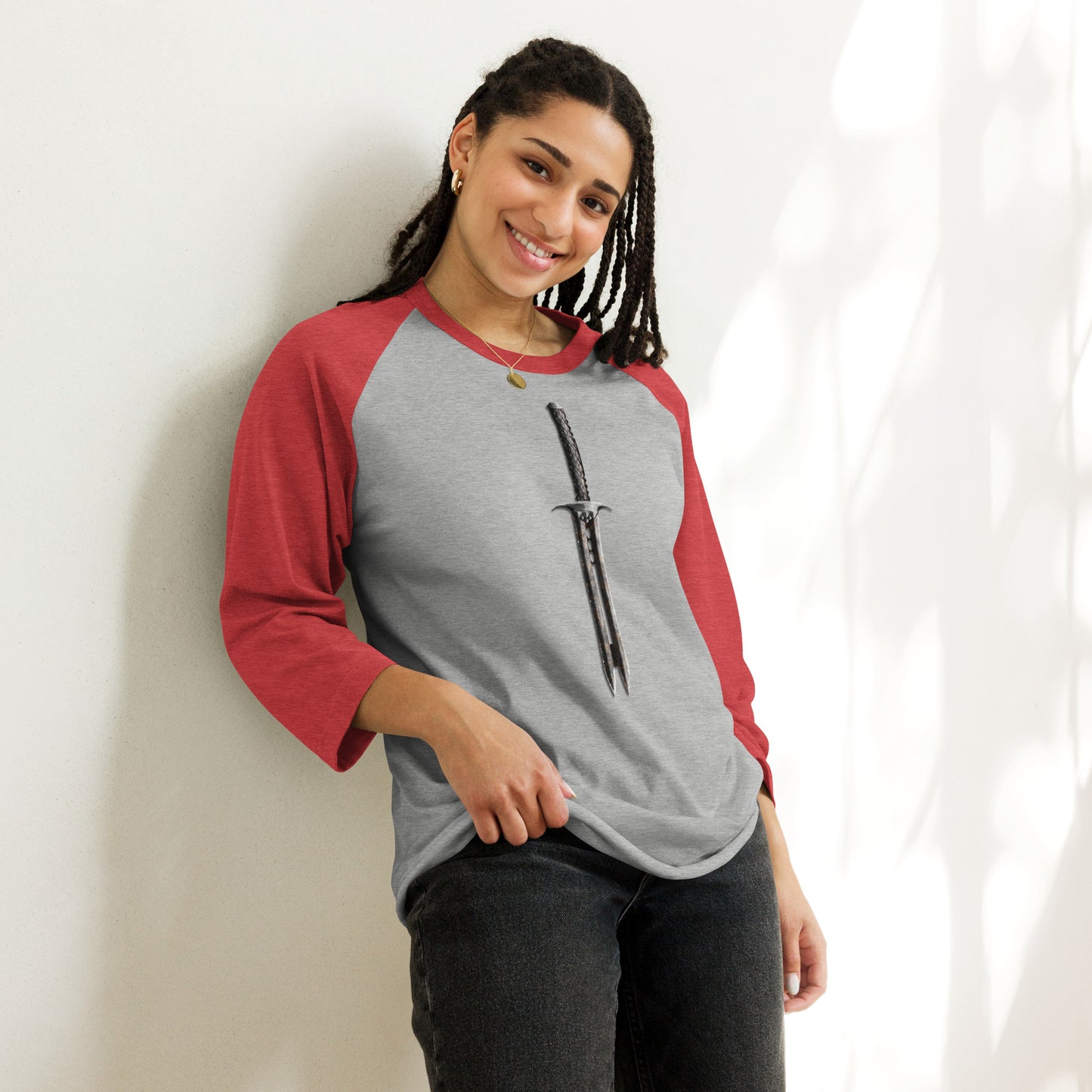 Double Blade Greatsword 3/4 sleeve raglan shirt