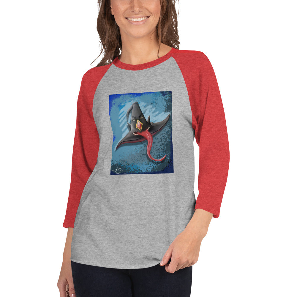 Charlie the Mimic 3/4 sleeve raglan shirt