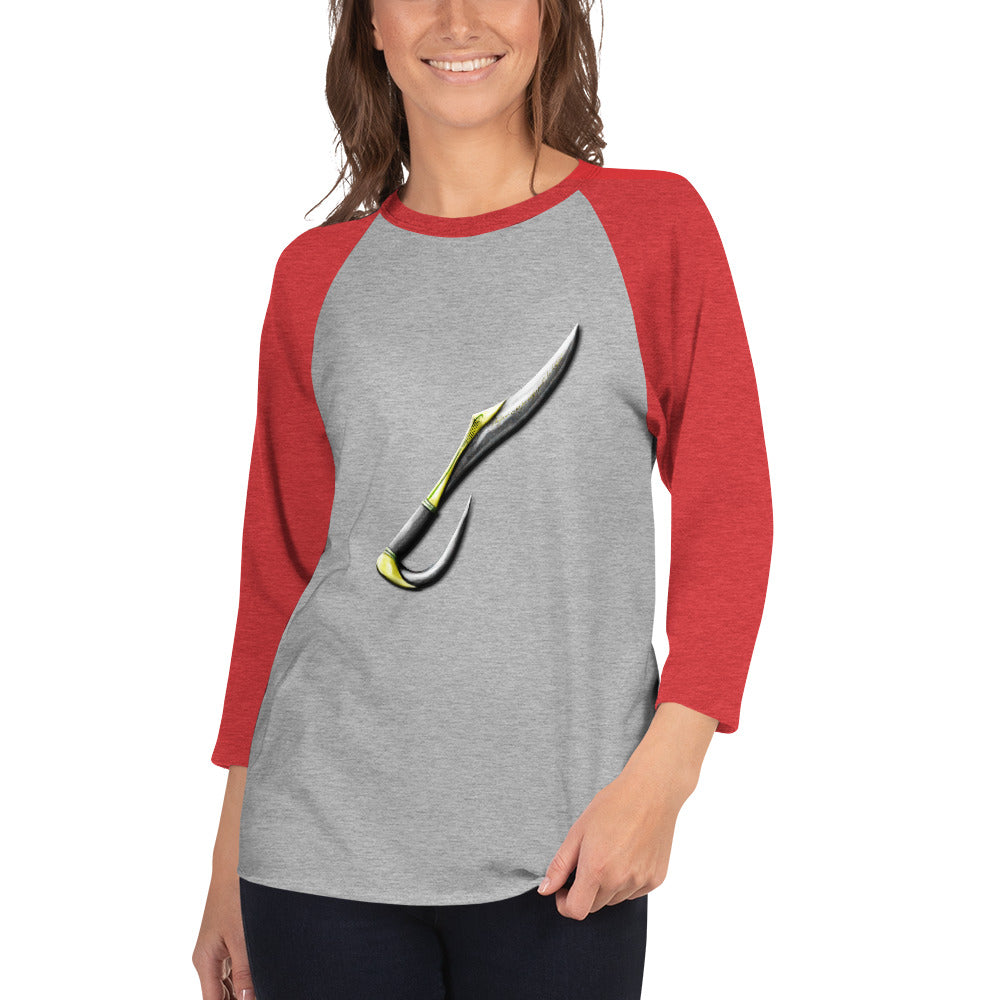 Golden Elven Shortsword 3/4 sleeve raglan shirt