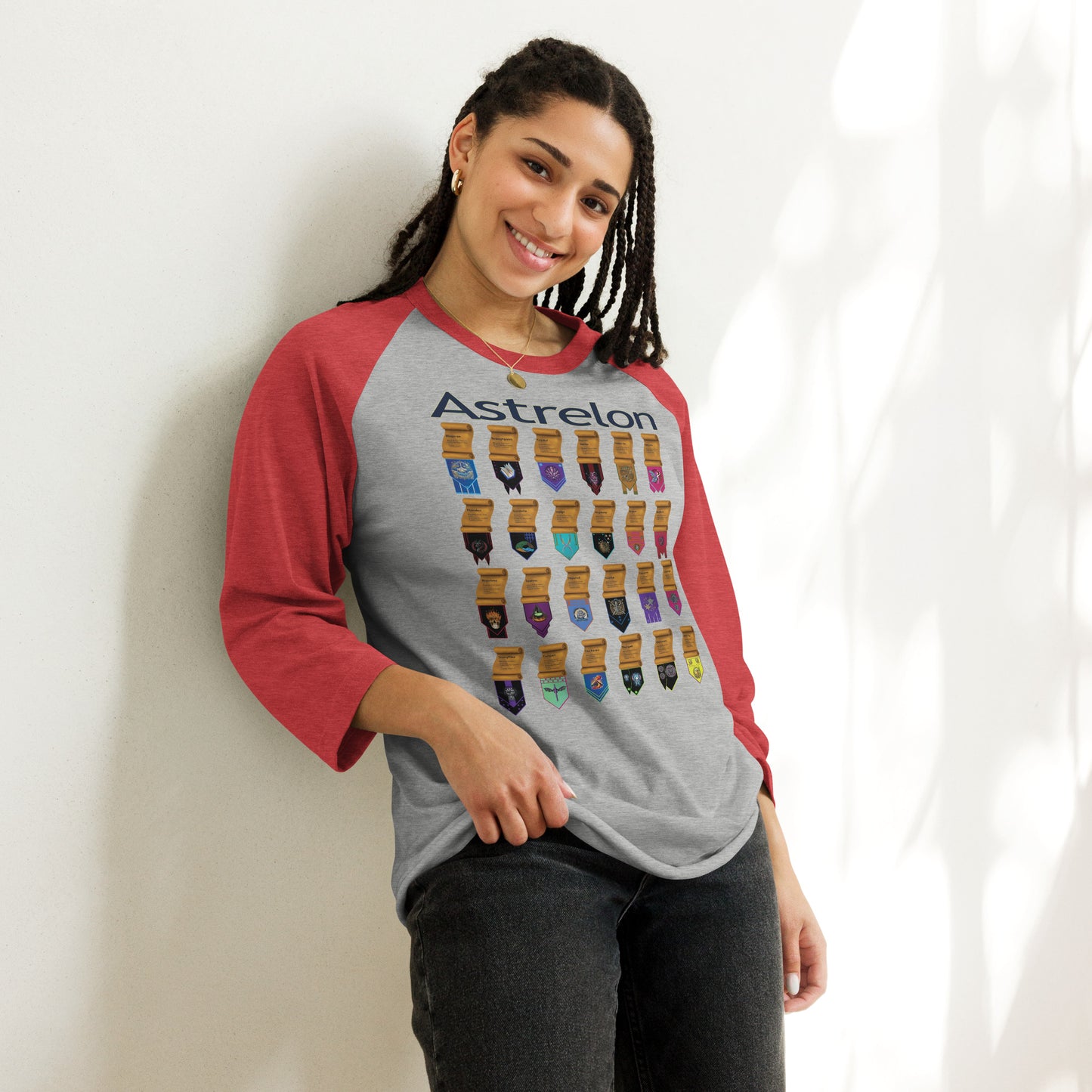 Astrelon Kingdoms 3/4 sleeve raglan shirt