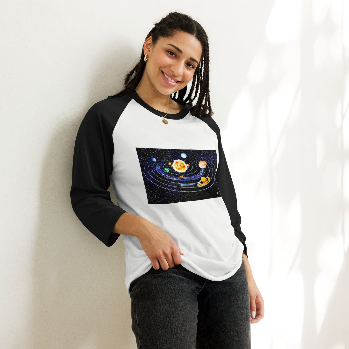 Dice Universe 3/4 sleeve raglan shirt