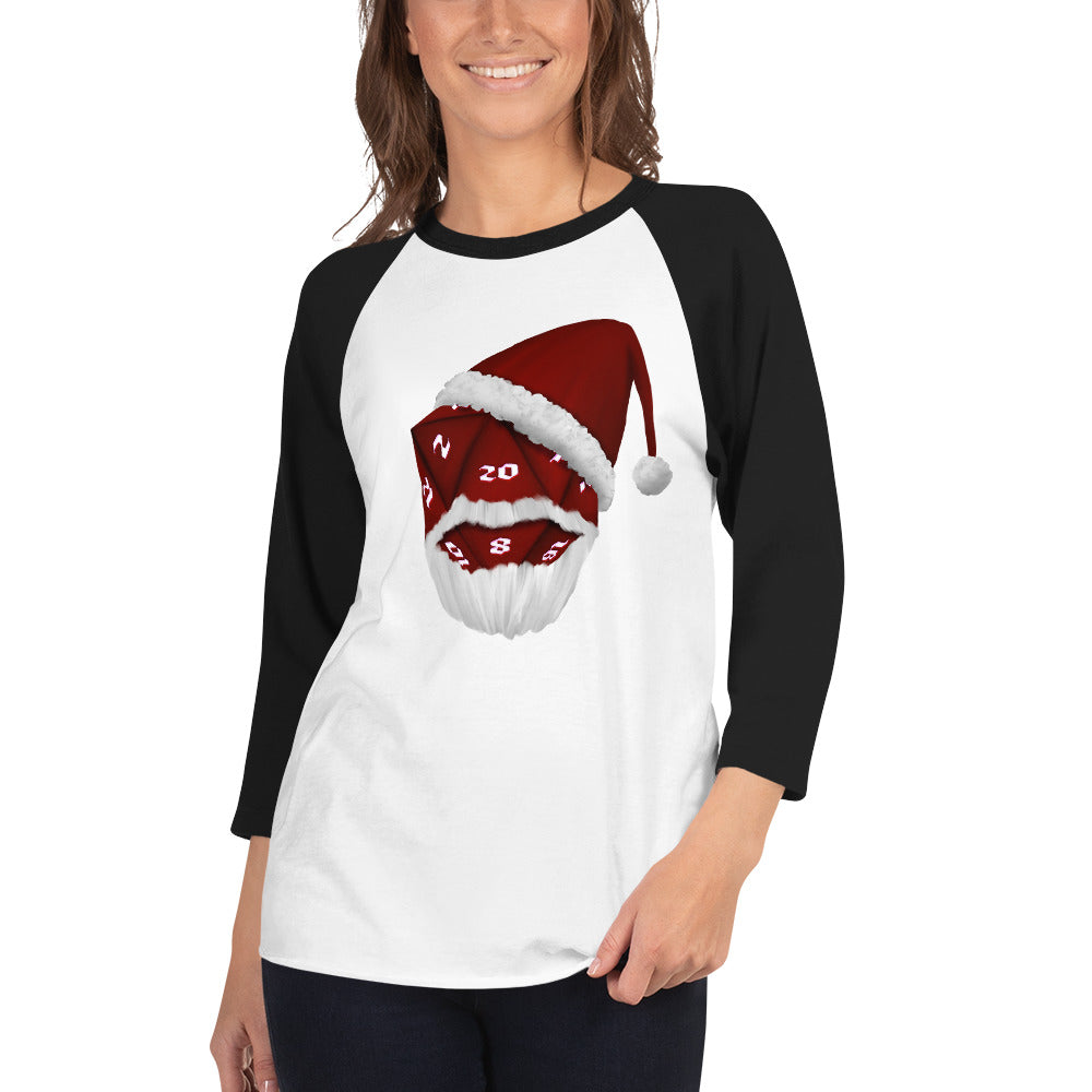 Santa Dice 3/4 sleeve raglan shirt