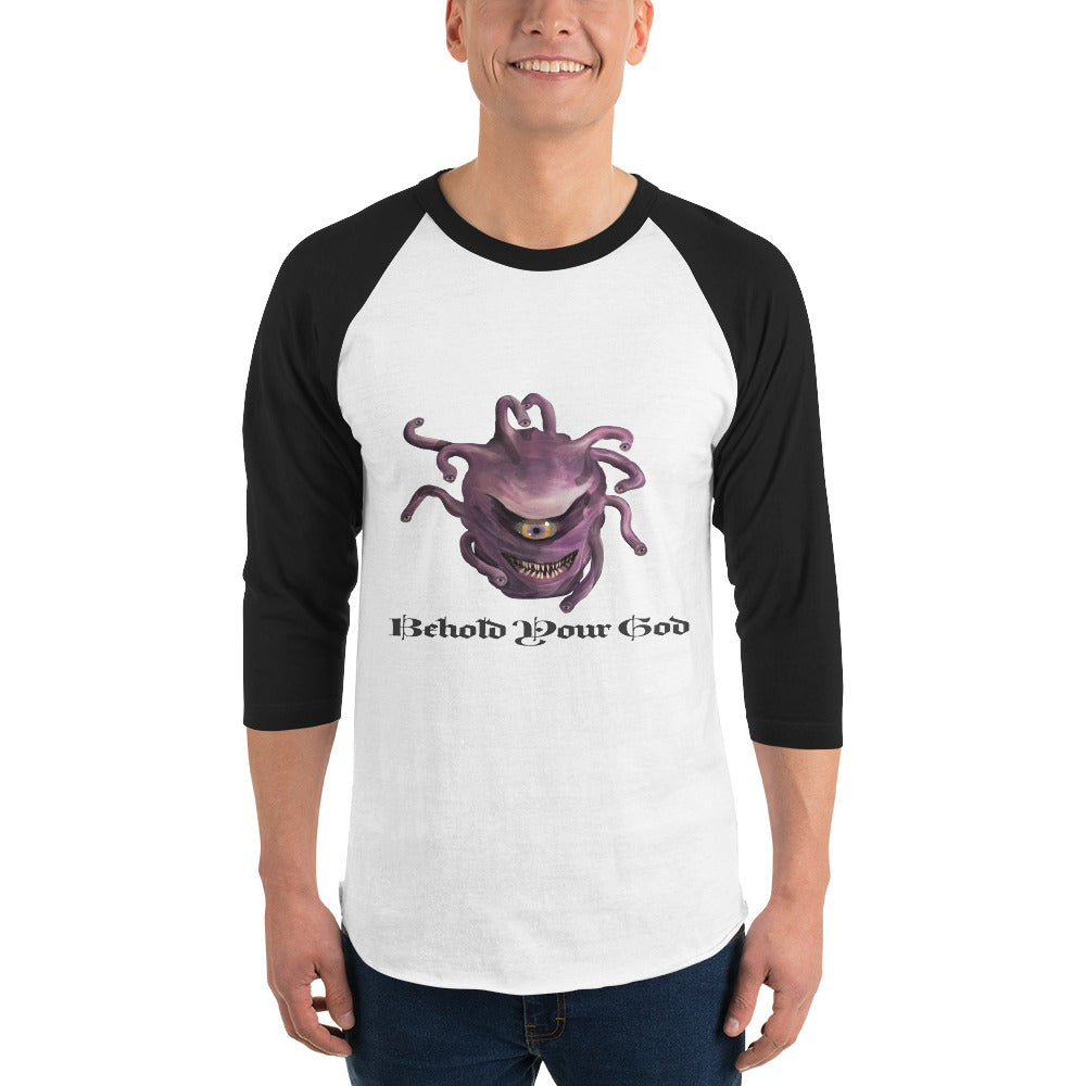 Behold Your God 3/4 sleeve raglan shirt