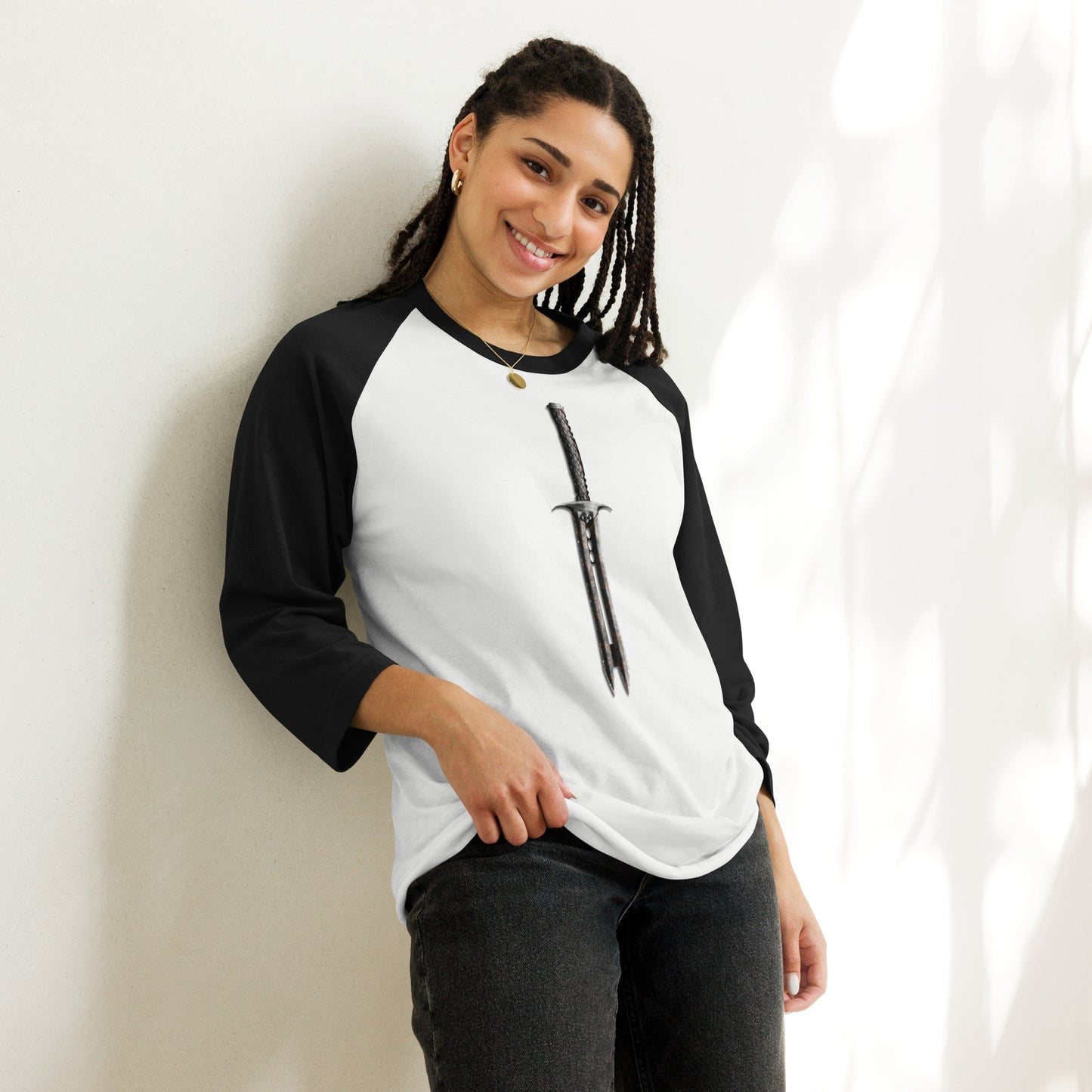 Double Blade Greatsword 3/4 sleeve raglan shirt