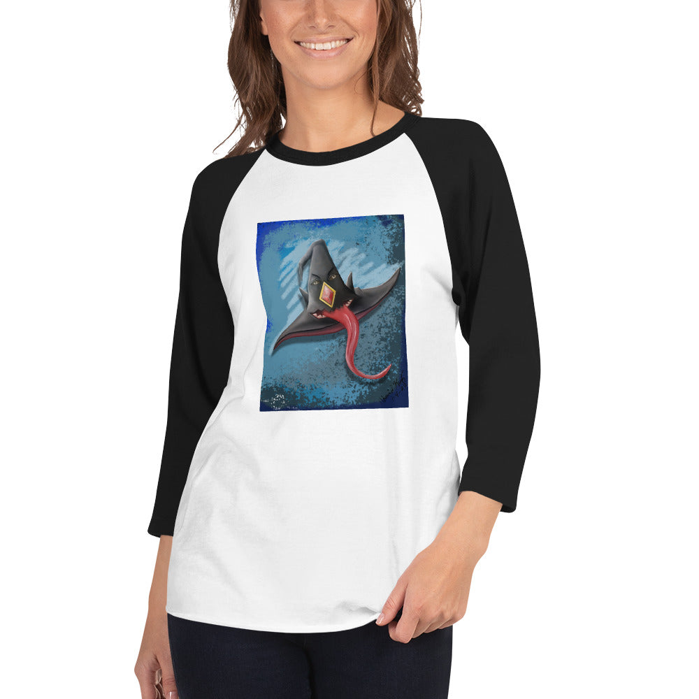 Charlie the Mimic 3/4 sleeve raglan shirt