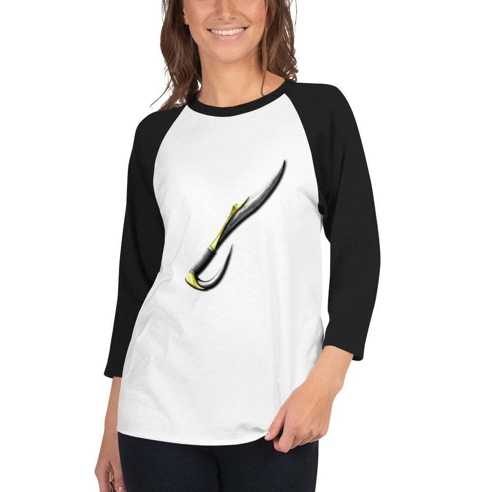 Golden Elven Shortsword 3/4 sleeve raglan shirt