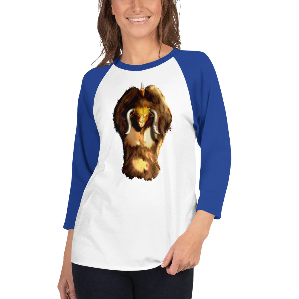Raging Minotaur 3/4 sleeve raglan shirt