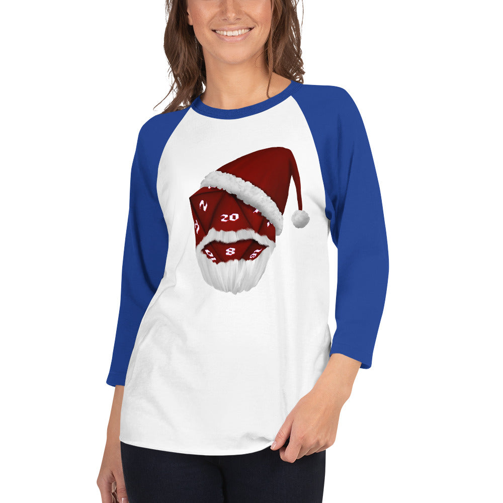Santa Dice 3/4 sleeve raglan shirt