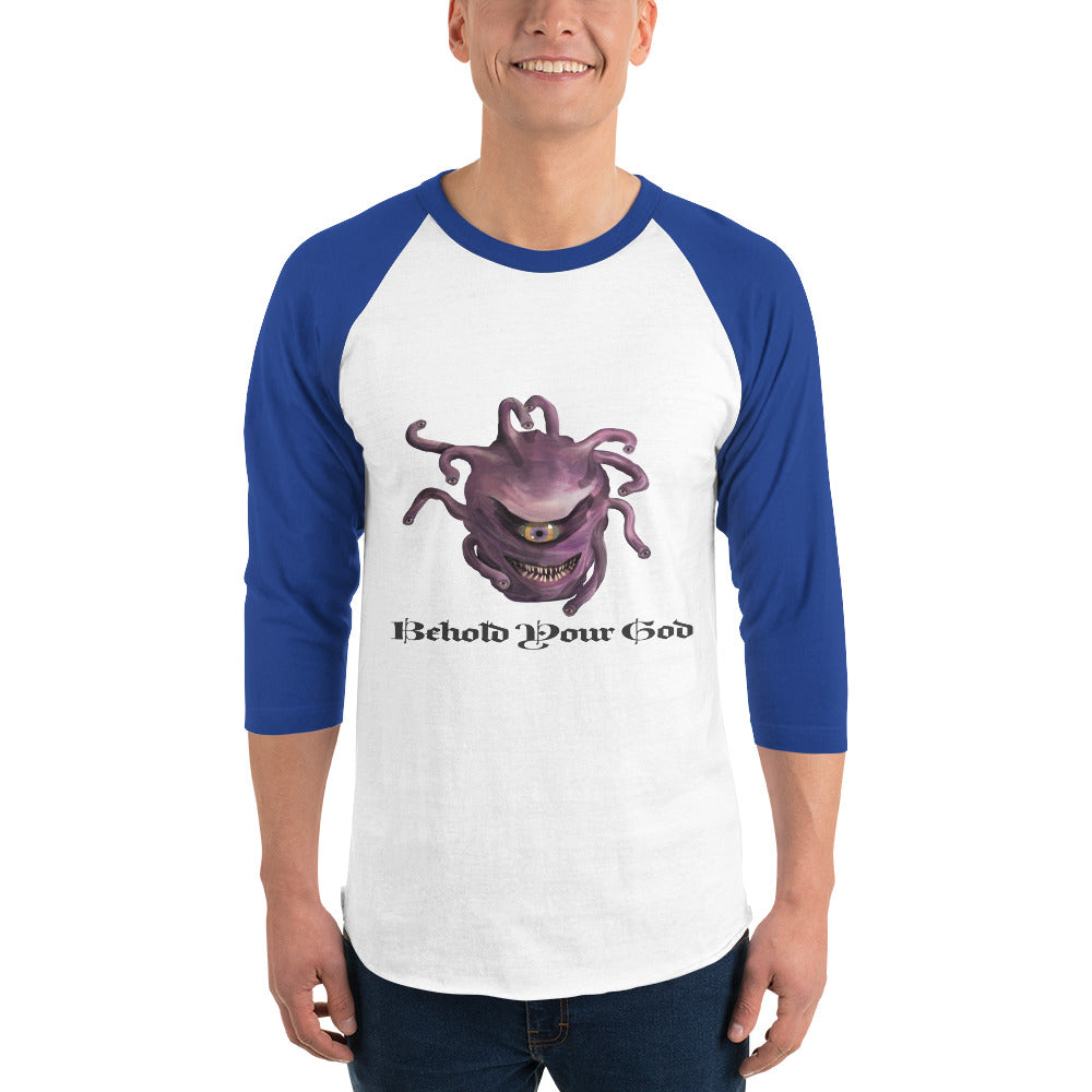 Behold Your God 3/4 sleeve raglan shirt