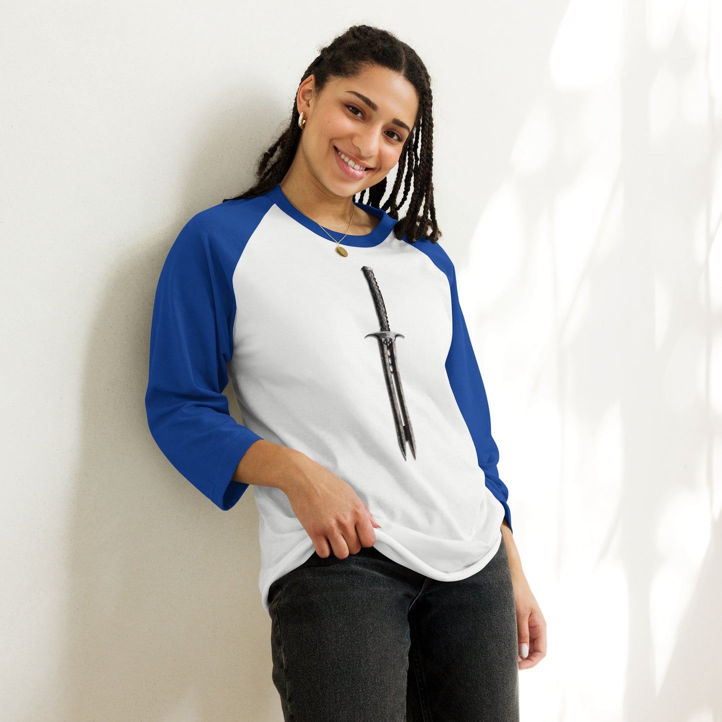 Double Blade Greatsword 3/4 sleeve raglan shirt