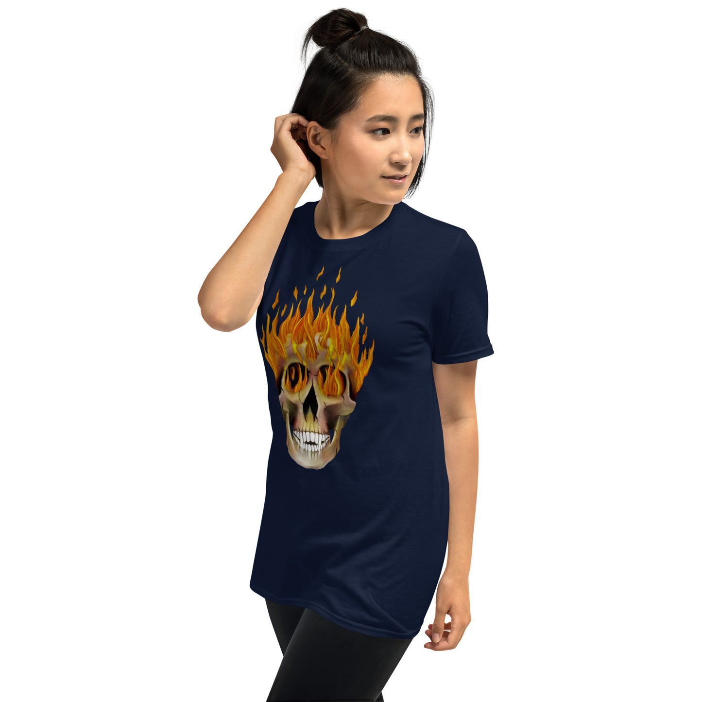 Flaming Skull Short-Sleeve Unisex T-Shirt