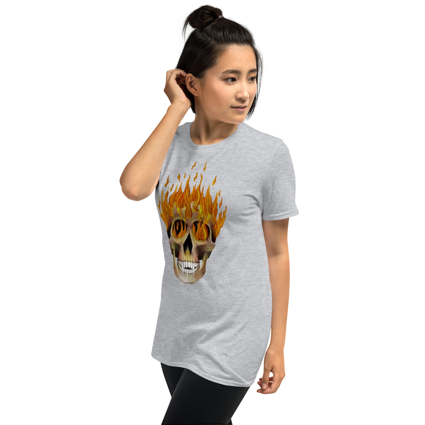 Flaming Skull Short-Sleeve Unisex T-Shirt
