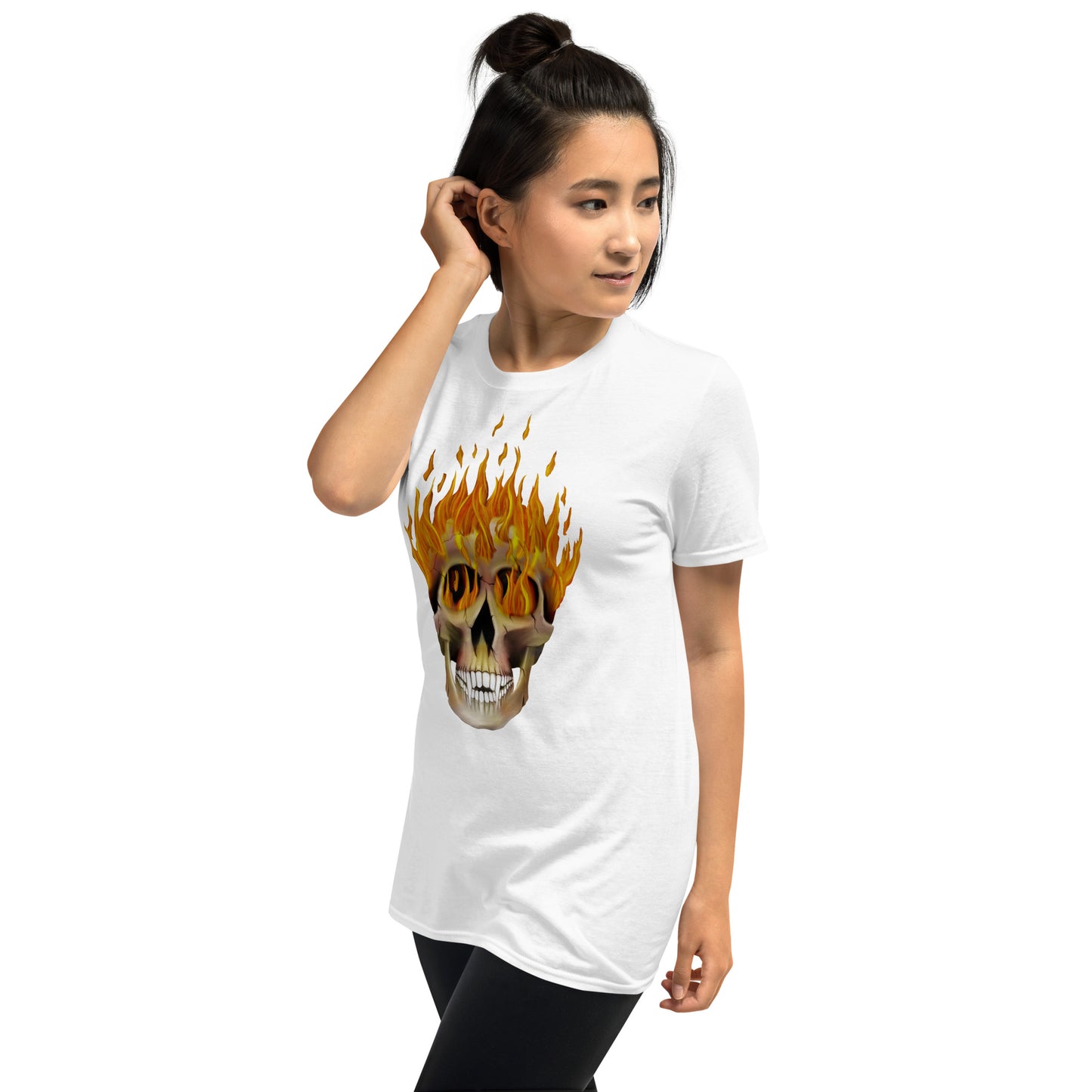 Flaming Skull Short-Sleeve Unisex T-Shirt