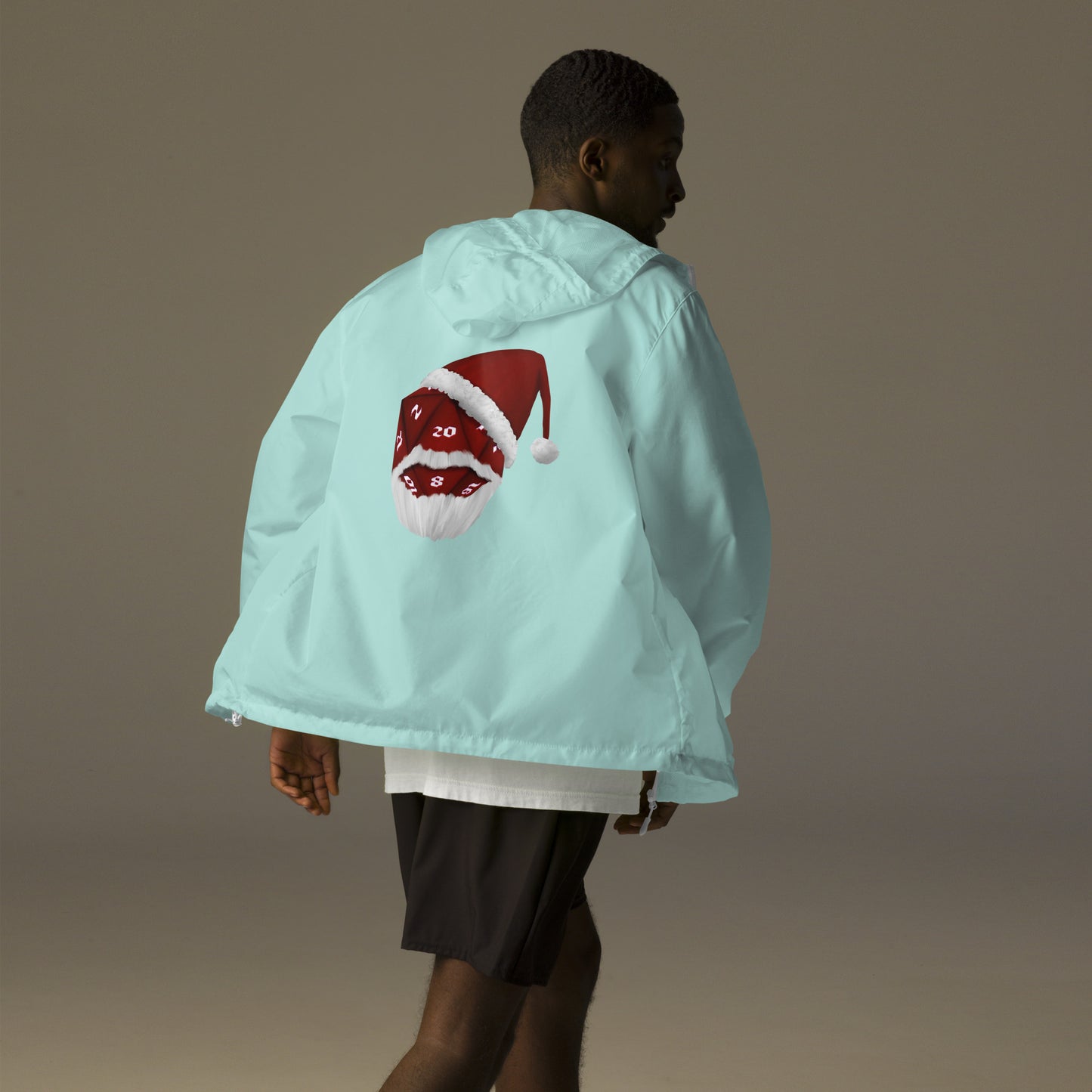 D20 Santa Naturally Unisex lightweight zip up windbreaker