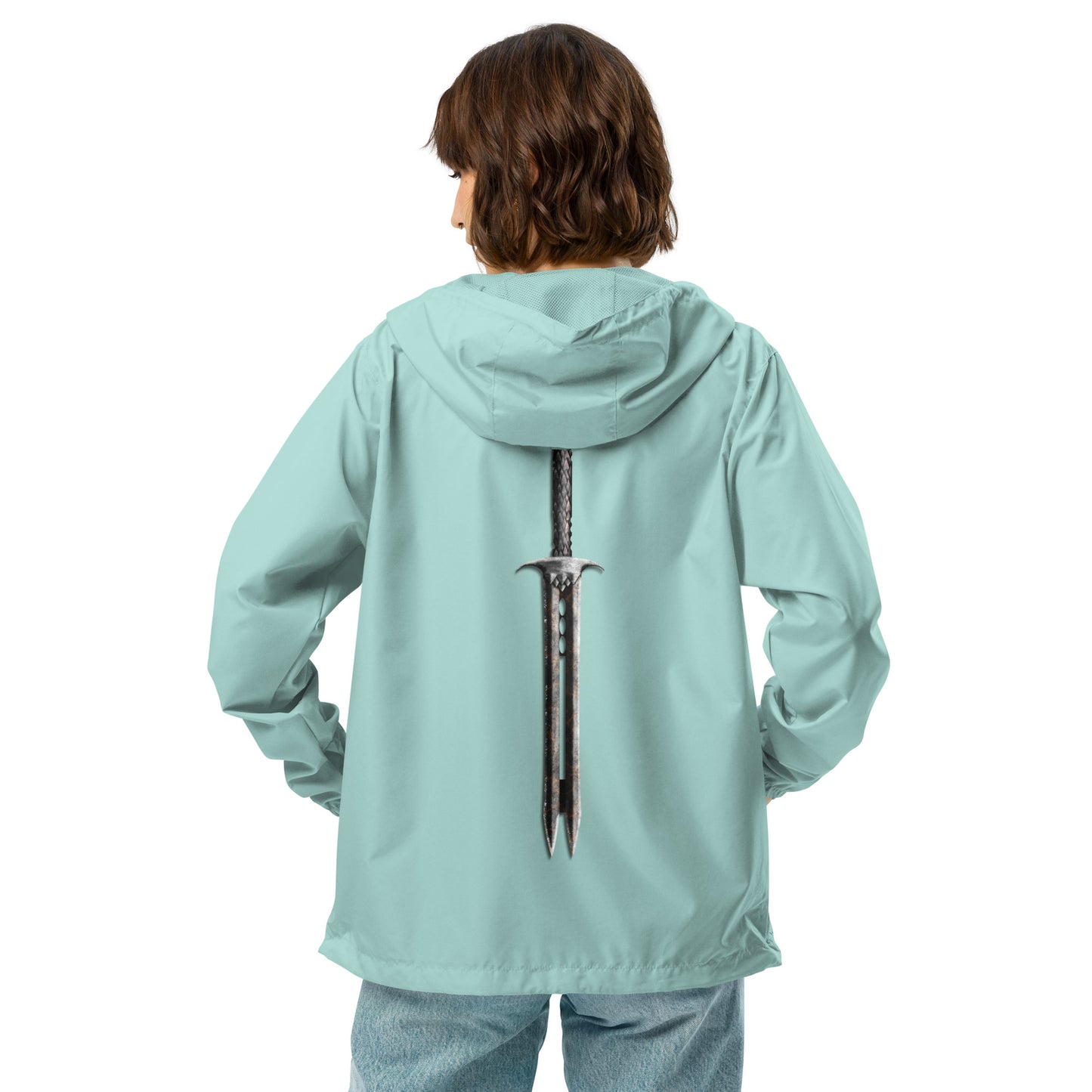 Double Blade Greatsword Unisex lightweight zip up windbreaker