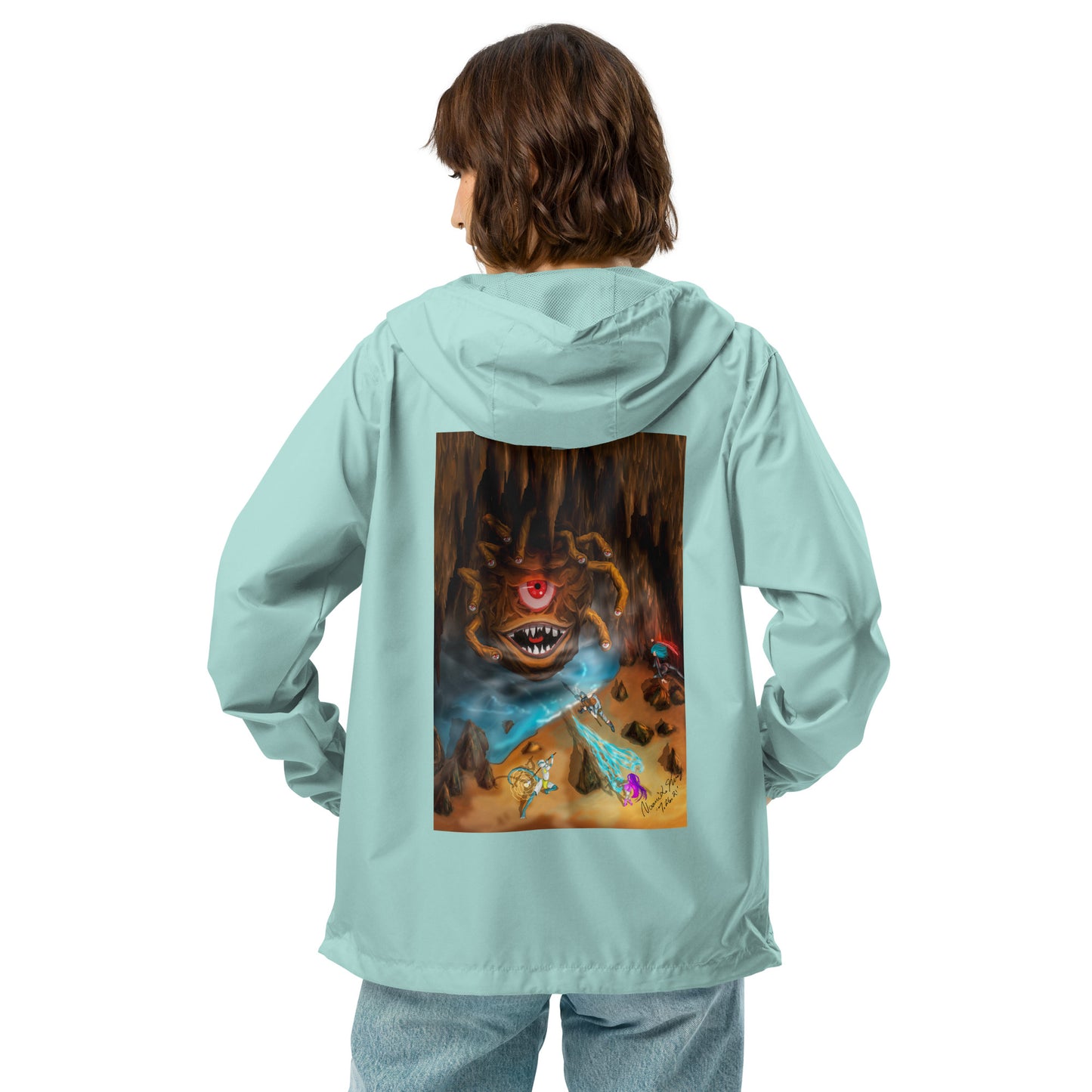 Beholder Party Fight Unisex lightweight zip up windbreaker