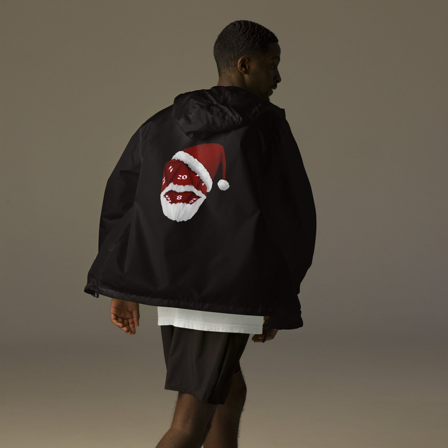 D20 Santa Naturally Unisex lightweight zip up windbreaker