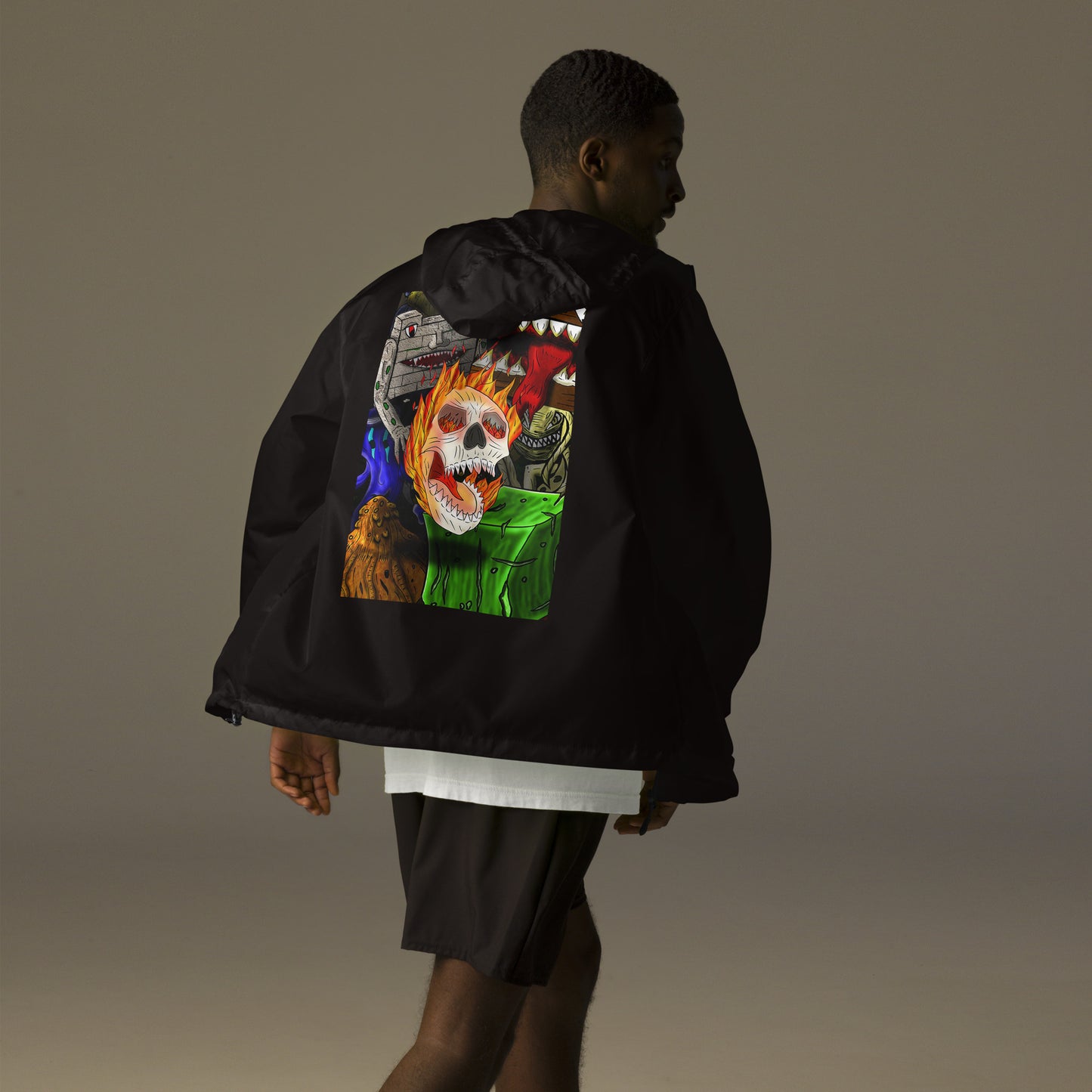 Classic Monster Collection Unisex lightweight zip up windbreaker