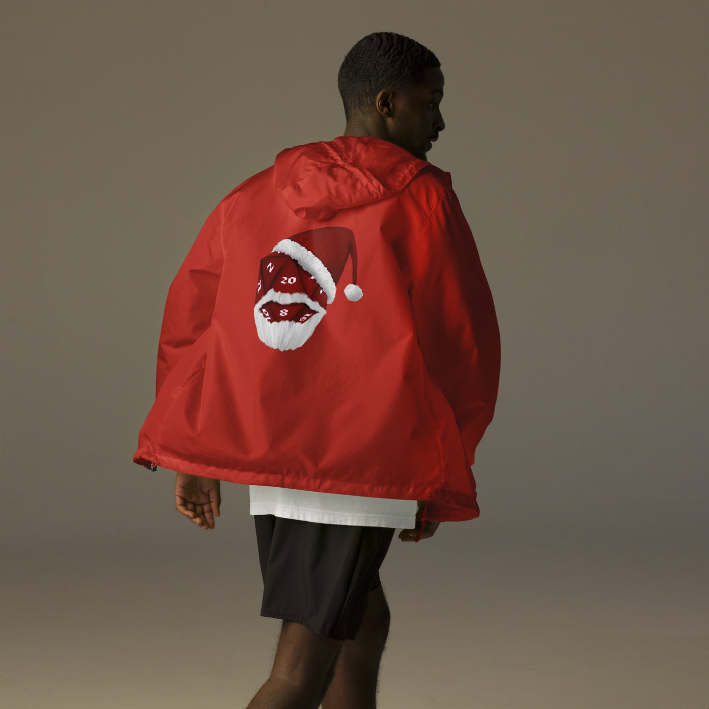 D20 Santa Naturally Unisex lightweight zip up windbreaker