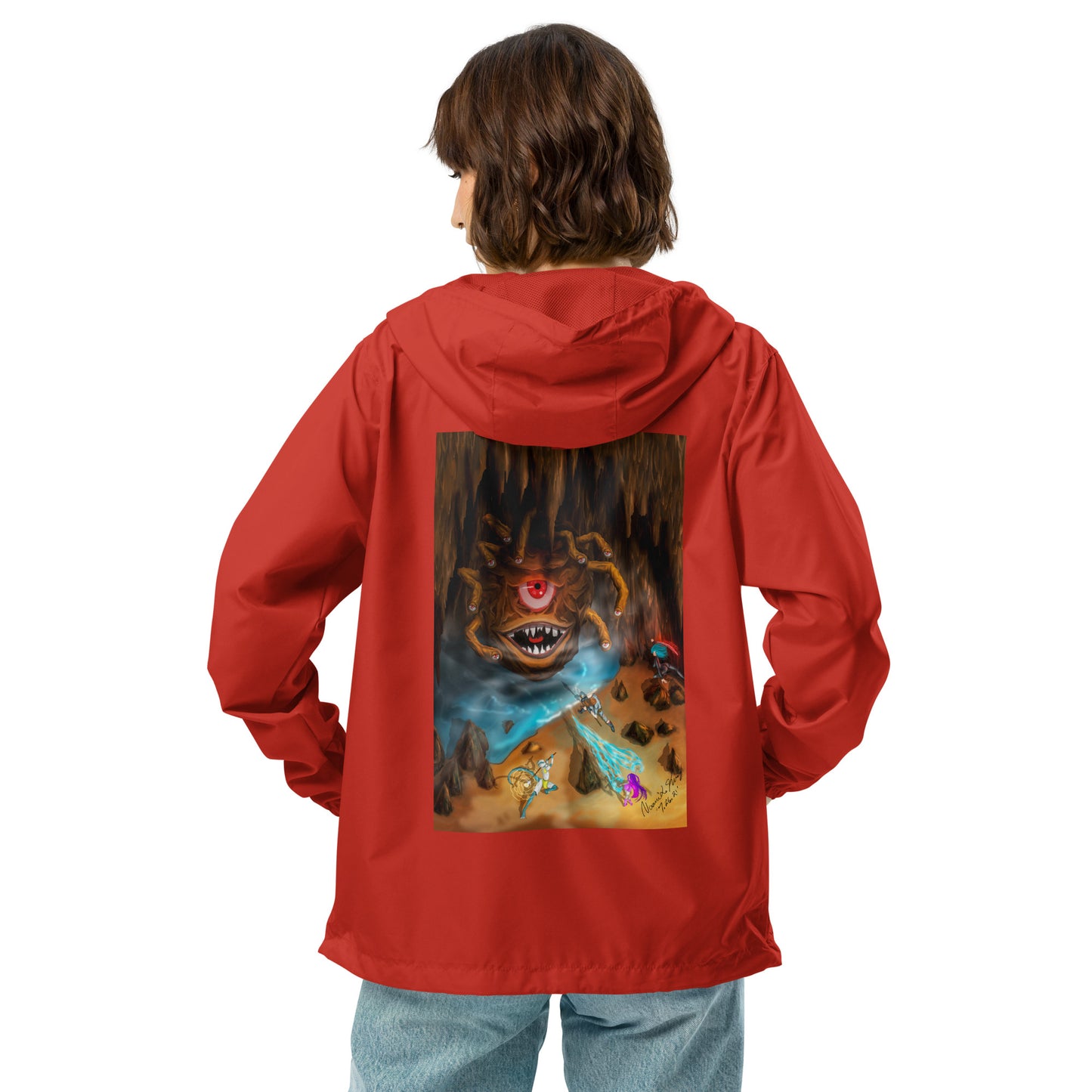 Beholder Party Fight Unisex lightweight zip up windbreaker