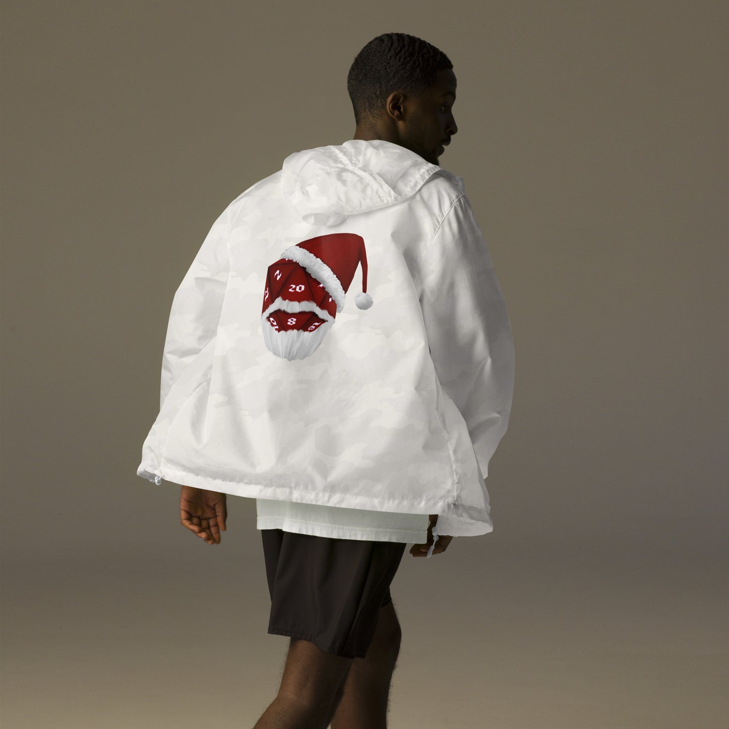 D20 Santa Naturally Unisex lightweight zip up windbreaker