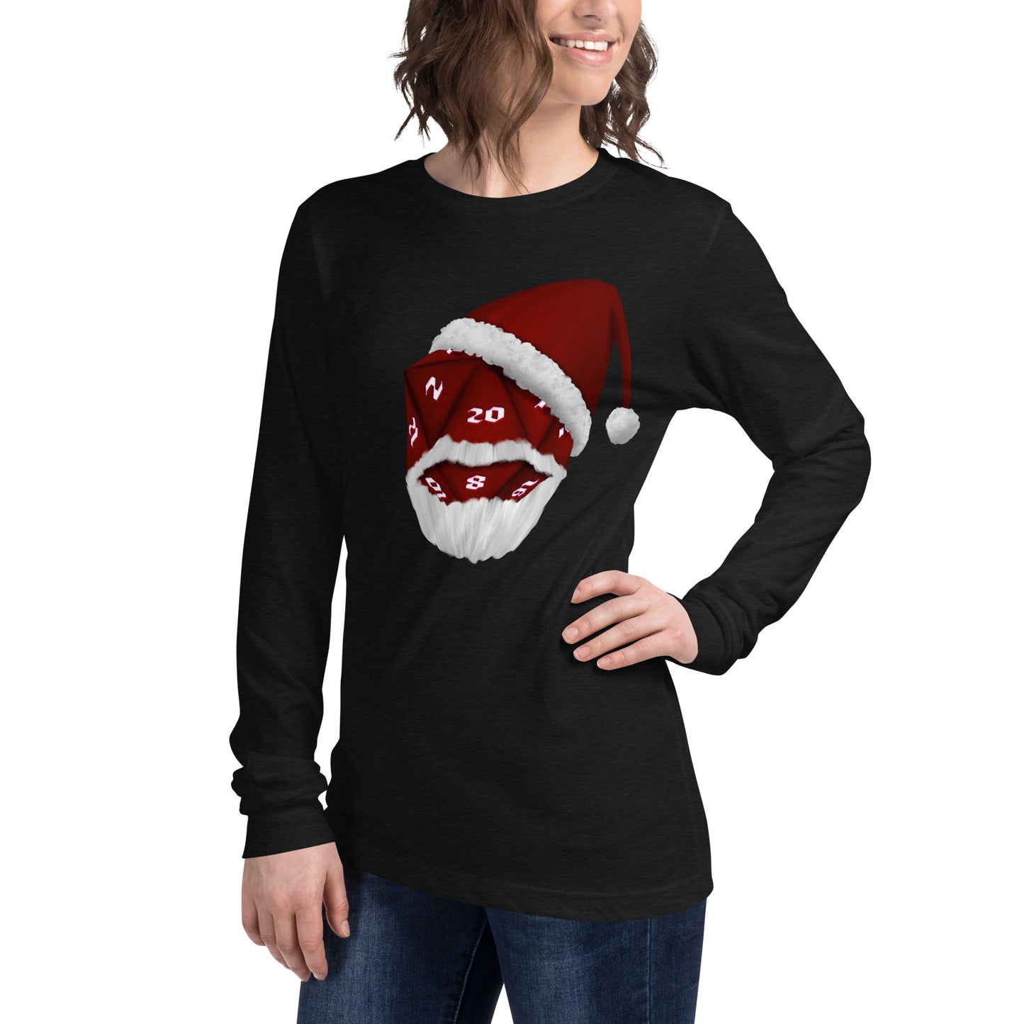 D20 Santa Naturally Unisex Long Sleeve Tee