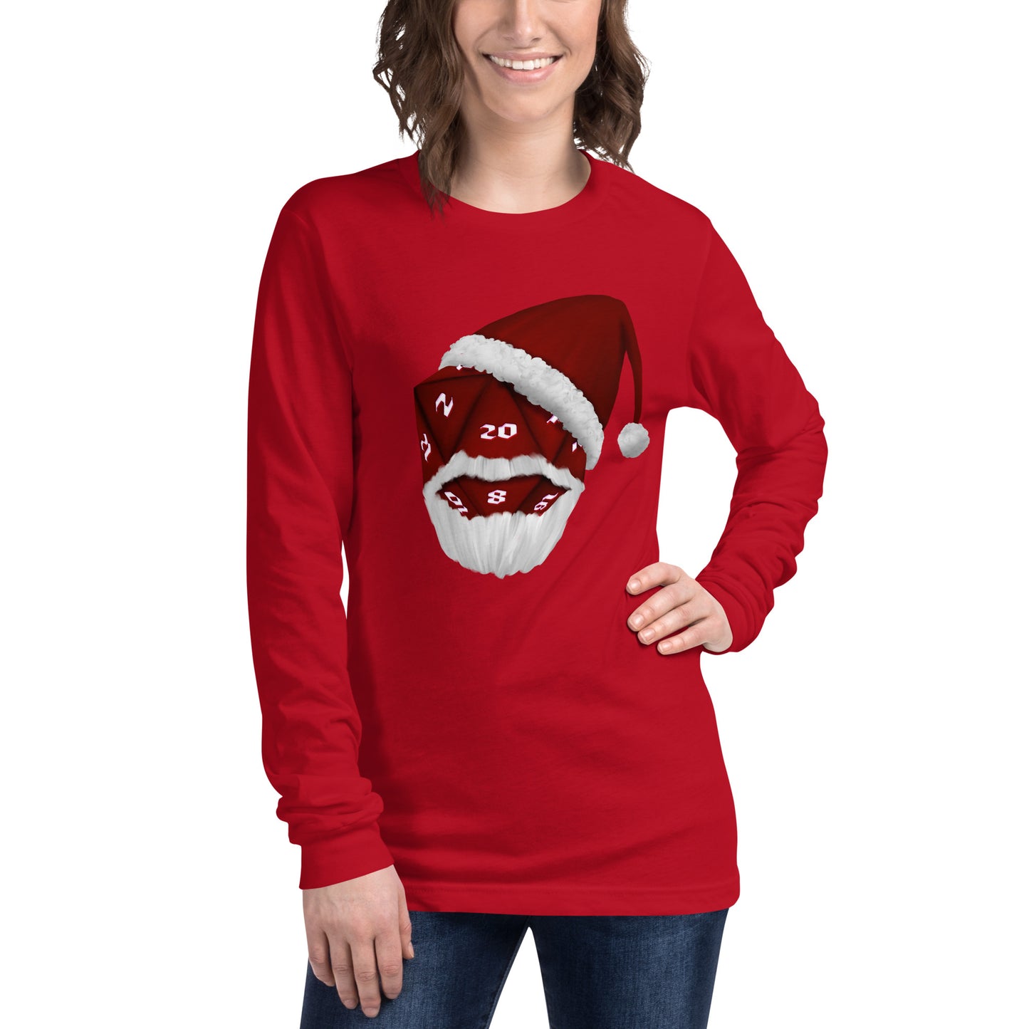 D20 Santa Naturally Unisex Long Sleeve Tee