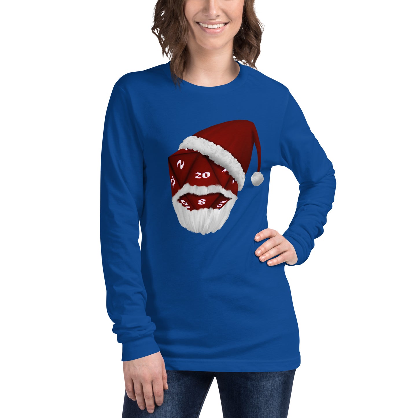D20 Santa Naturally Unisex Long Sleeve Tee