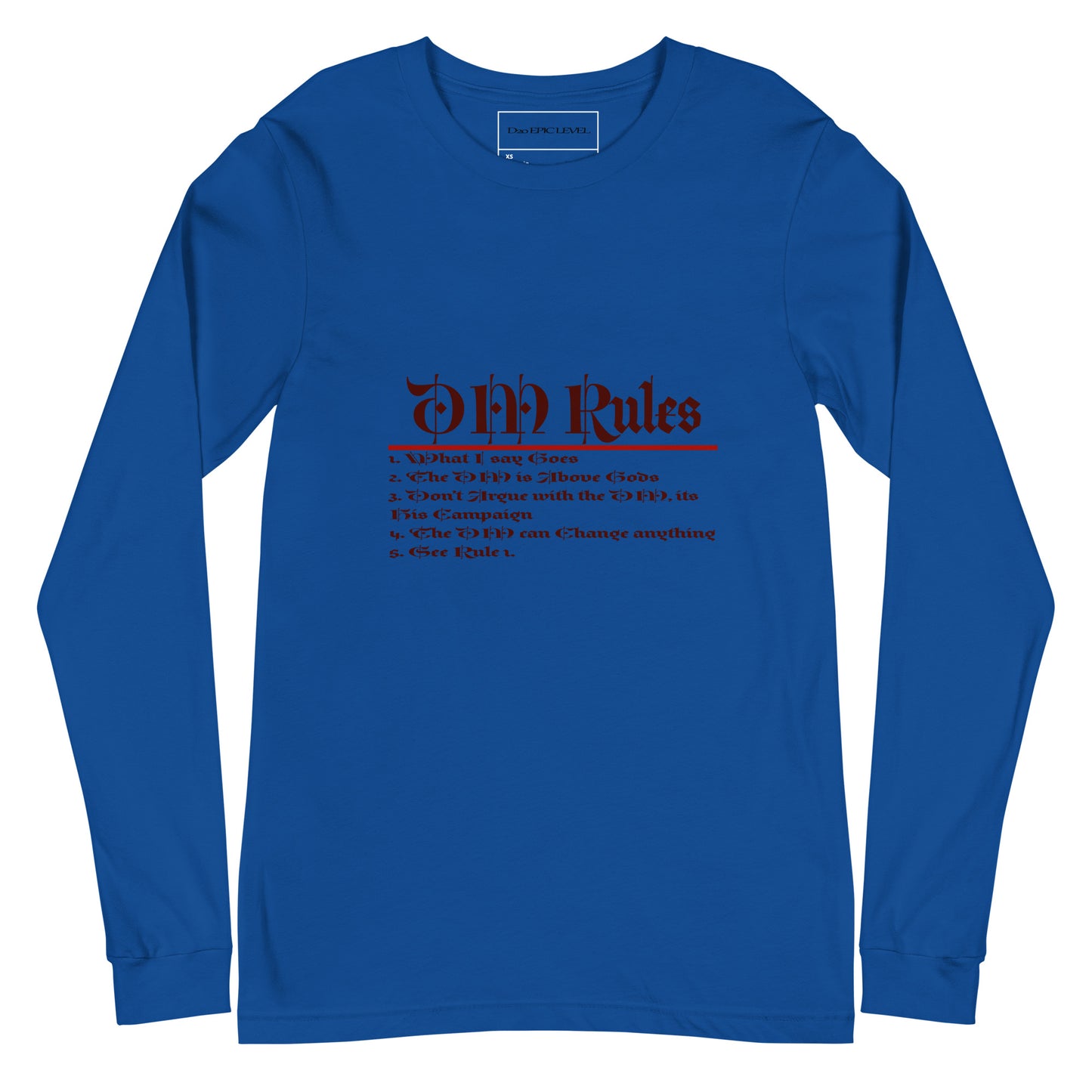 DM Rules Unisex Long Sleeve Tee