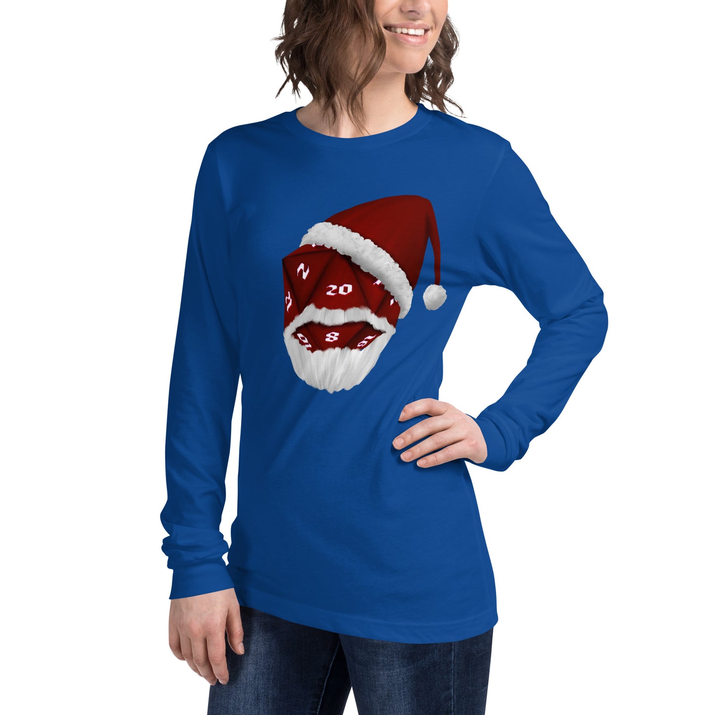 D20 Santa Naturally Unisex Long Sleeve Tee
