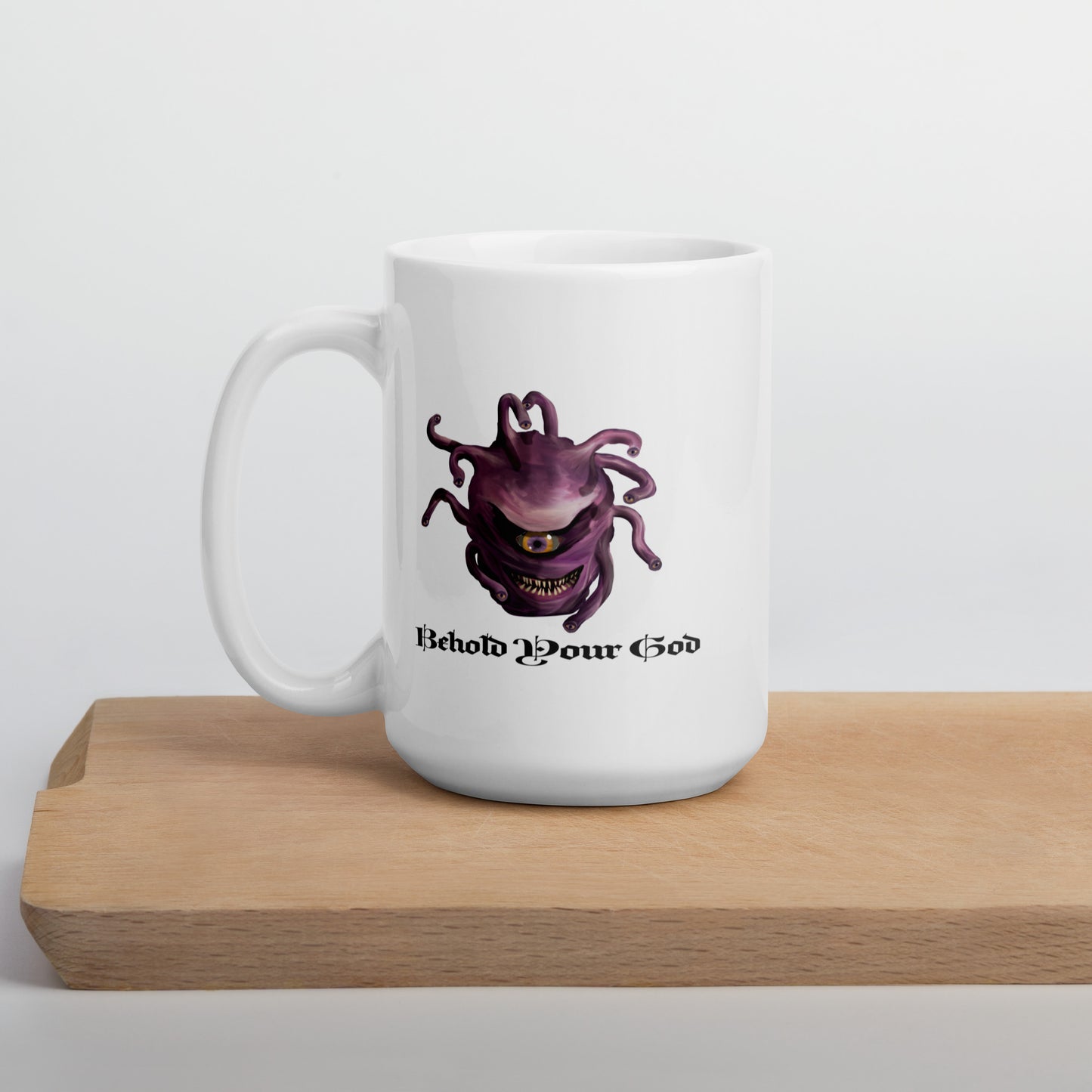 Behold Your God White glossy mug