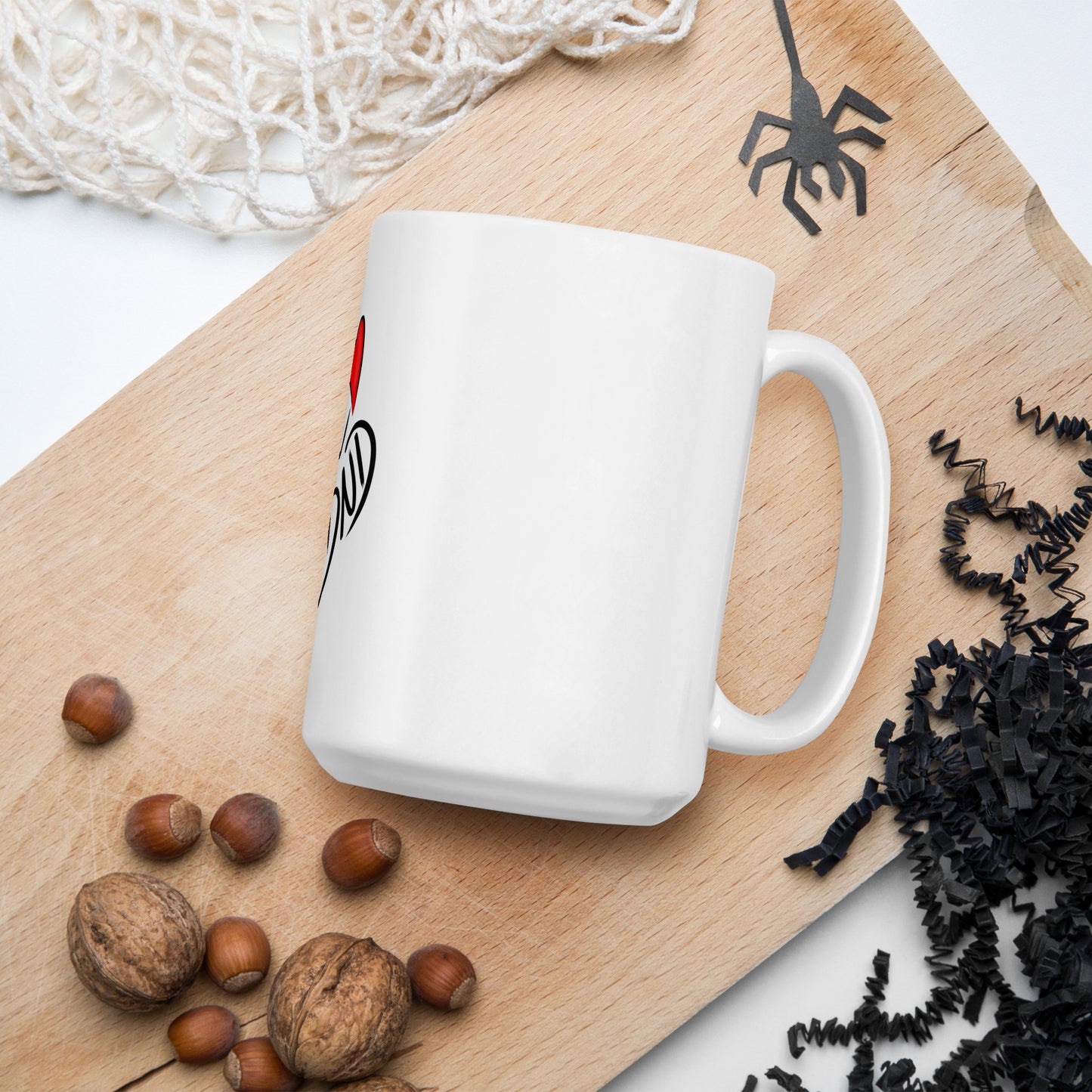 For the Love of DND White glossy mug