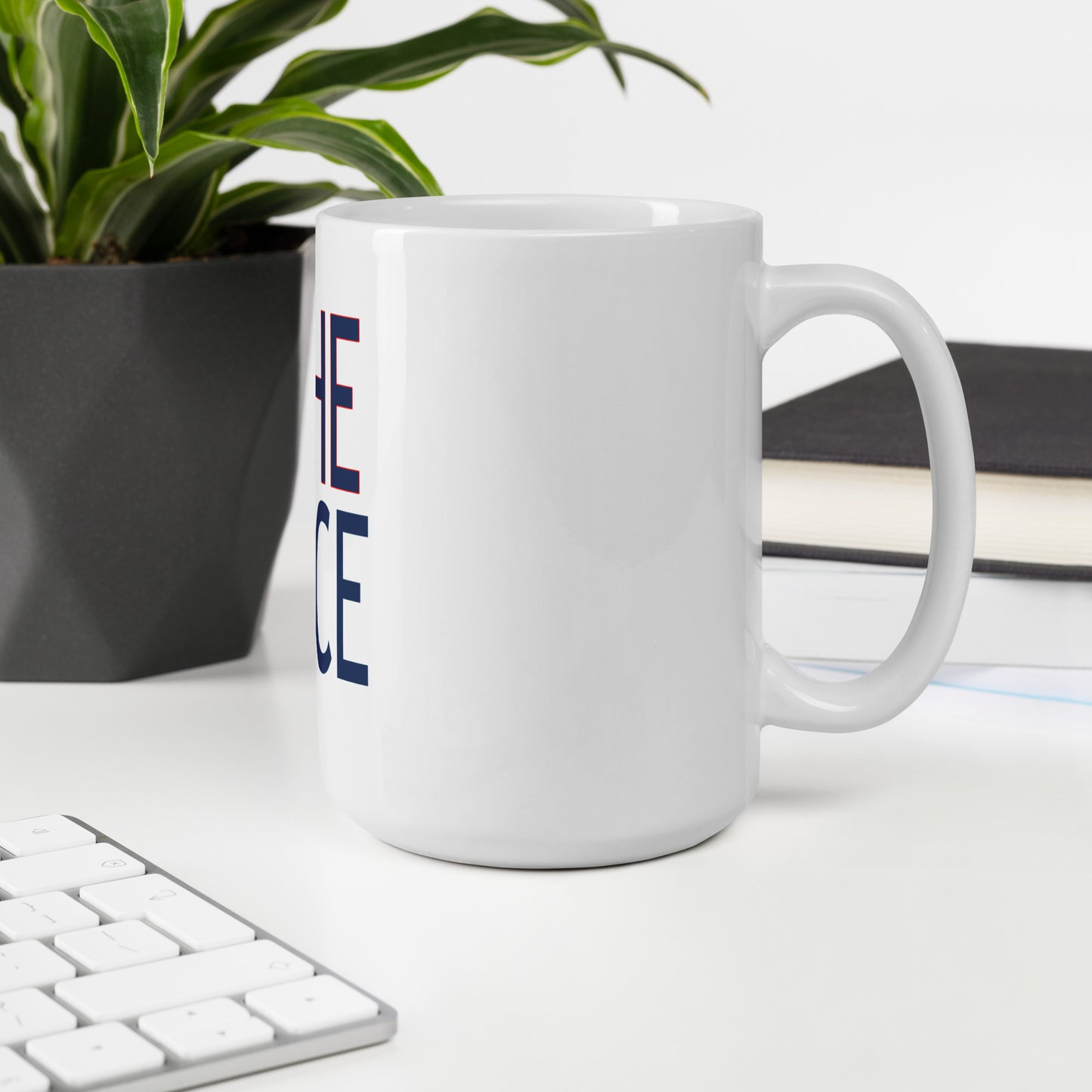 Role the Dice White glossy mug