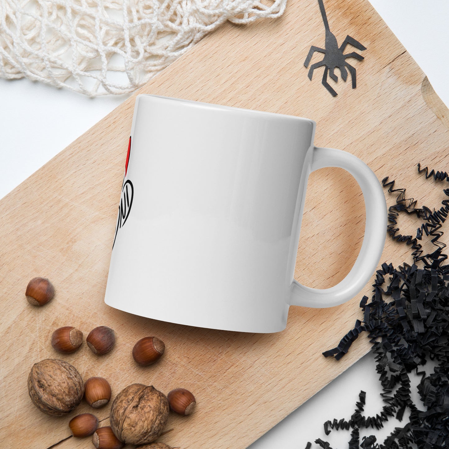 For the Love of DND White glossy mug