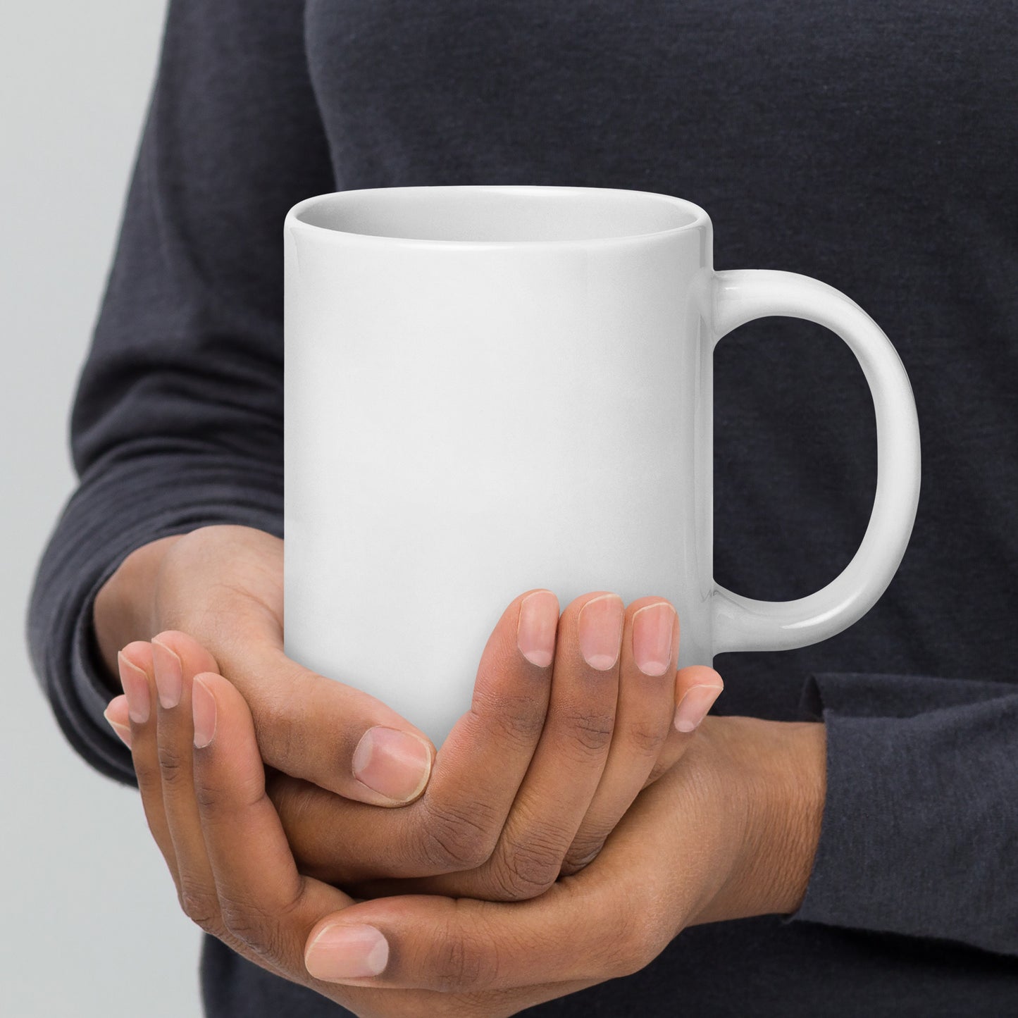 Death Save White glossy mug