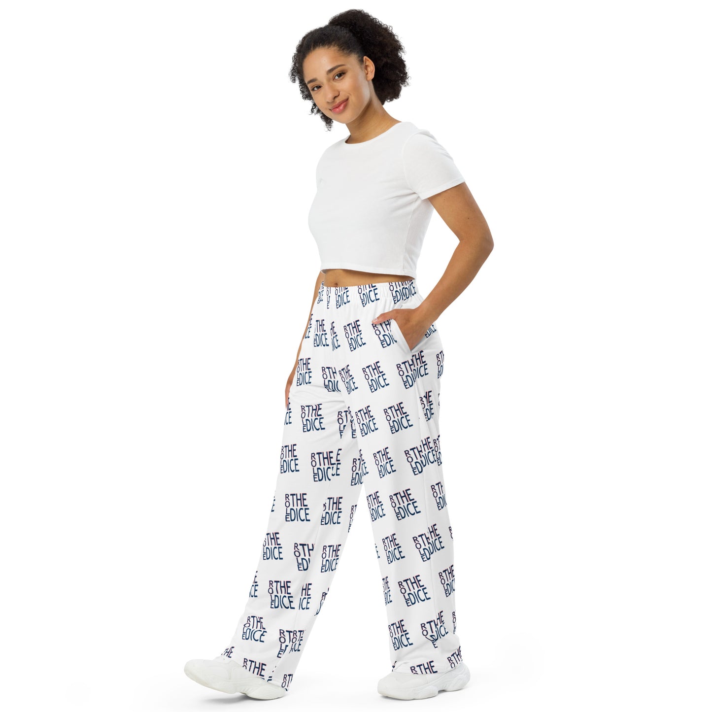 Roll the Dice All-over print unisex wide-leg pants