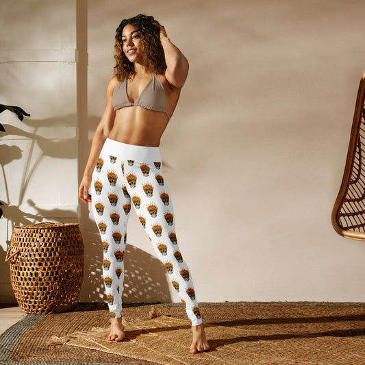 Flaming Skull Yoga Leggings