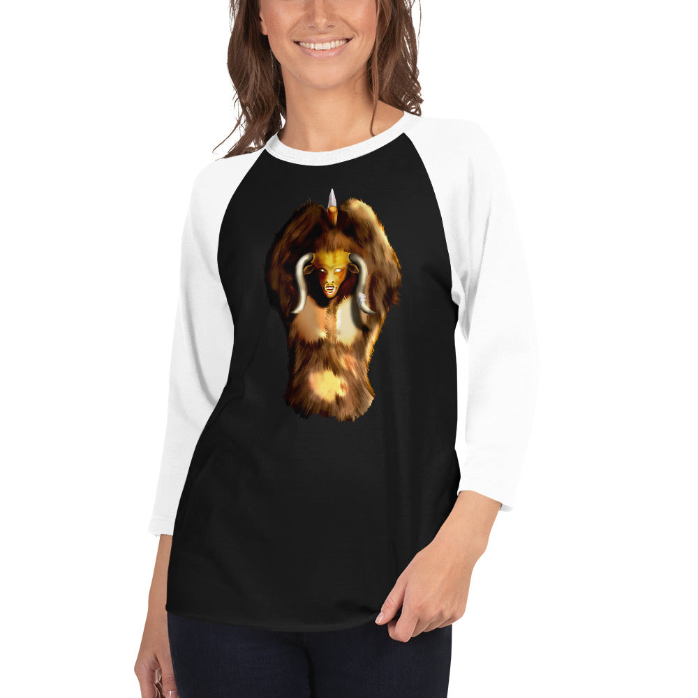 Raging Minotaur 3/4 sleeve raglan shirt
