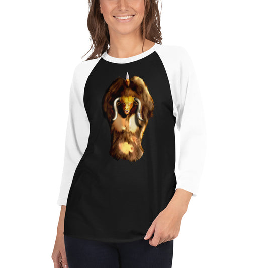 Raging Minotaur 3/4 sleeve raglan shirt